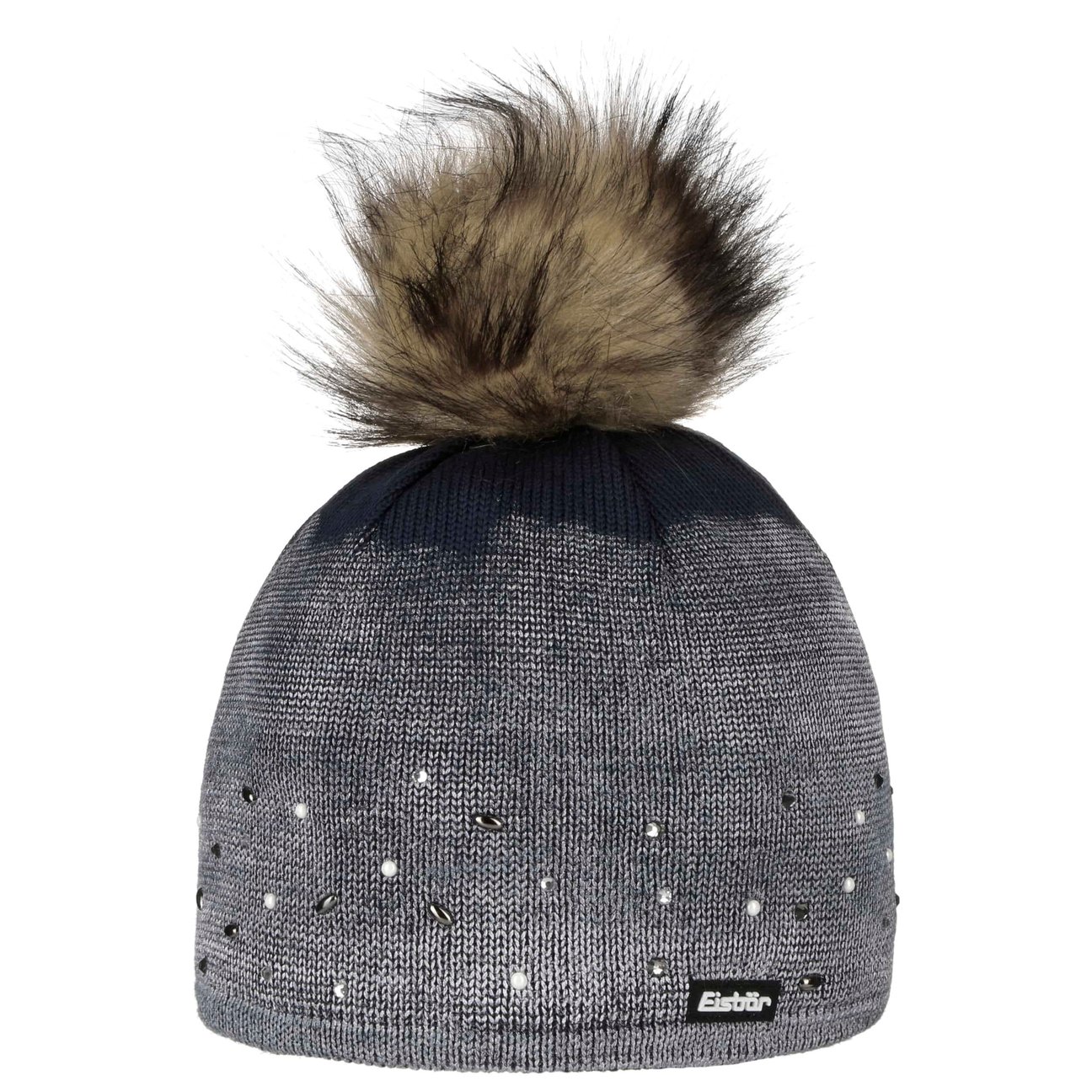 Eisbär Women's Navy Dip Dye Lux Crystal Beanie By