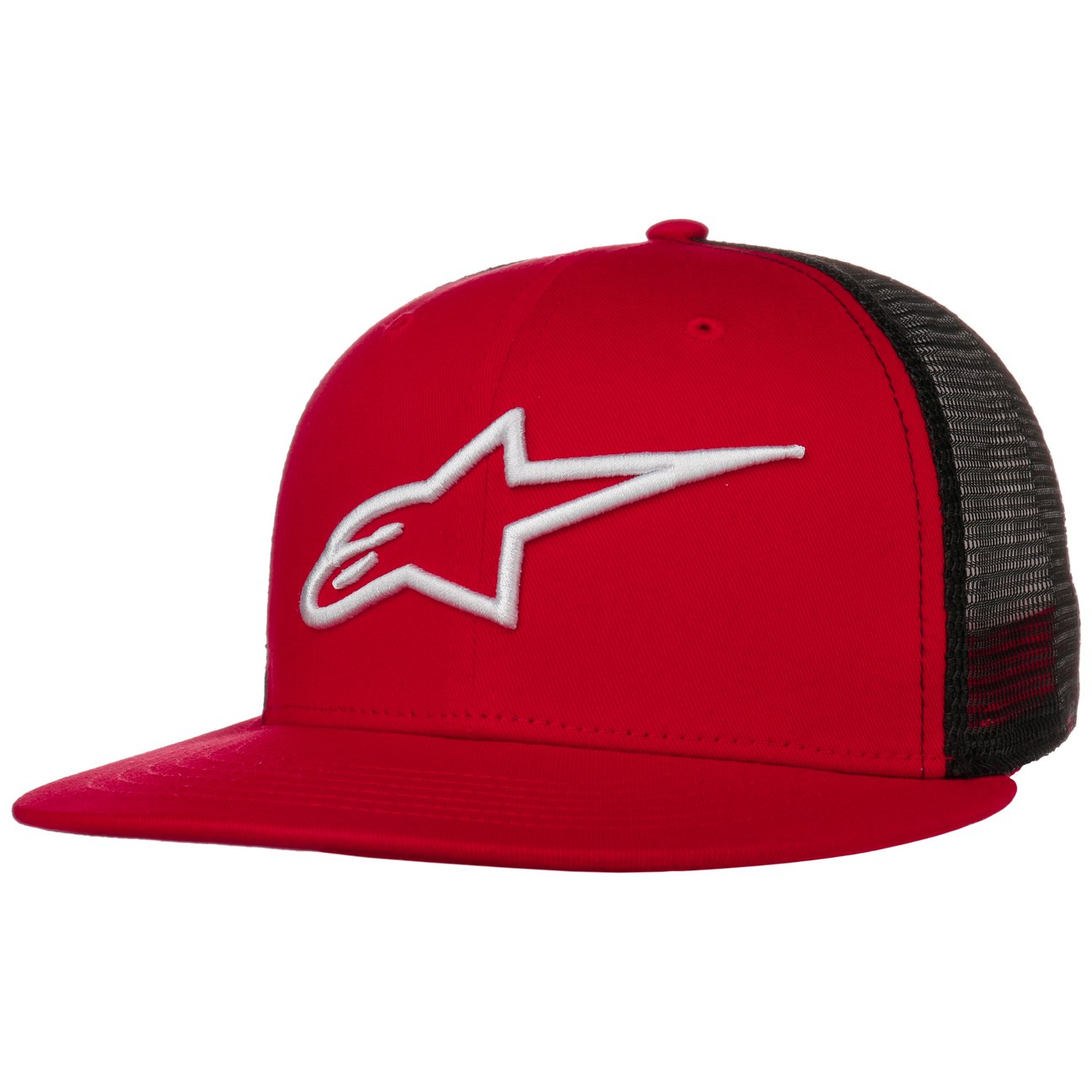 Alpinestars Red-Black Corp Flat Brim Cap By