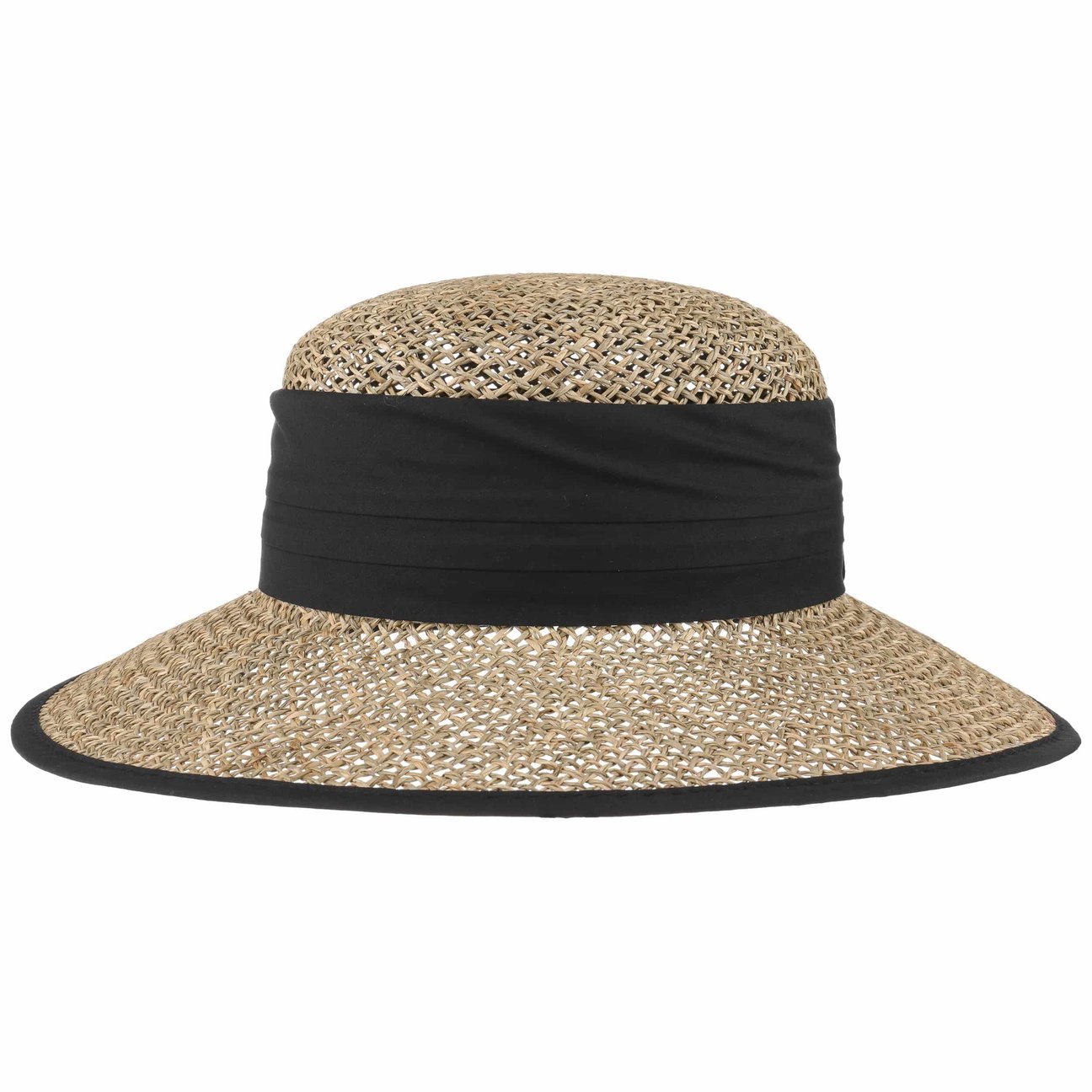 Seeberger Women's Black Talea Beach Straw Hat By