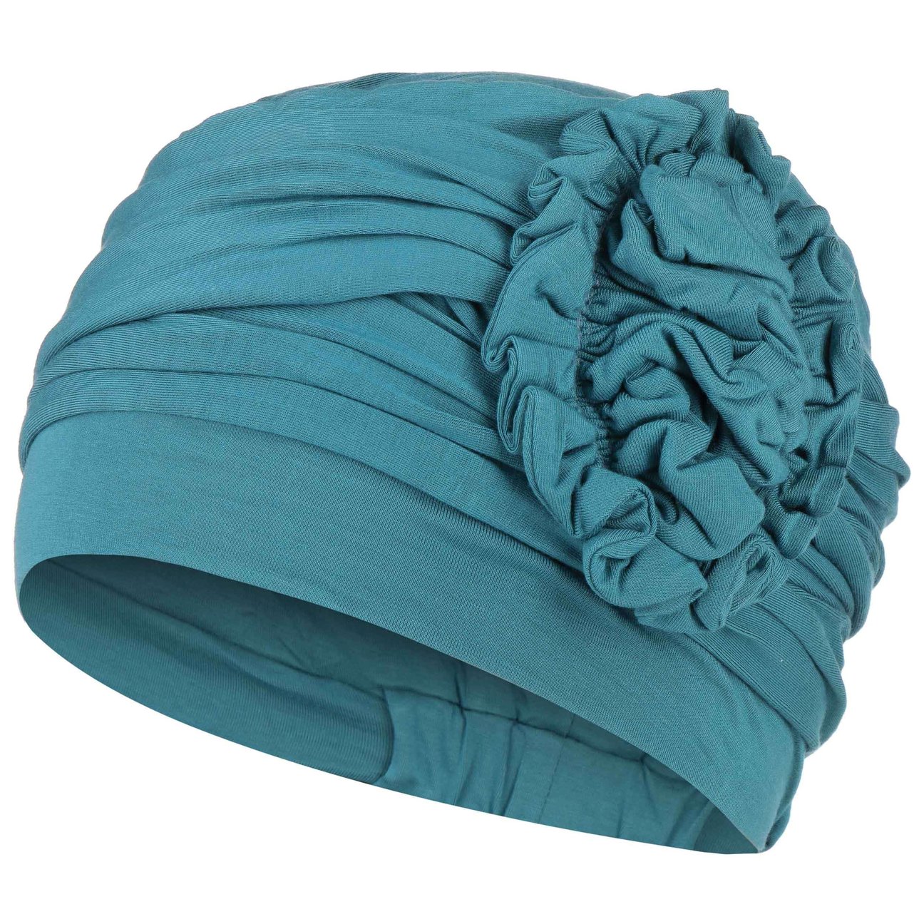 Christine Headwear Women's Petrol Blue Lotus-Uni Bamboo Turban By