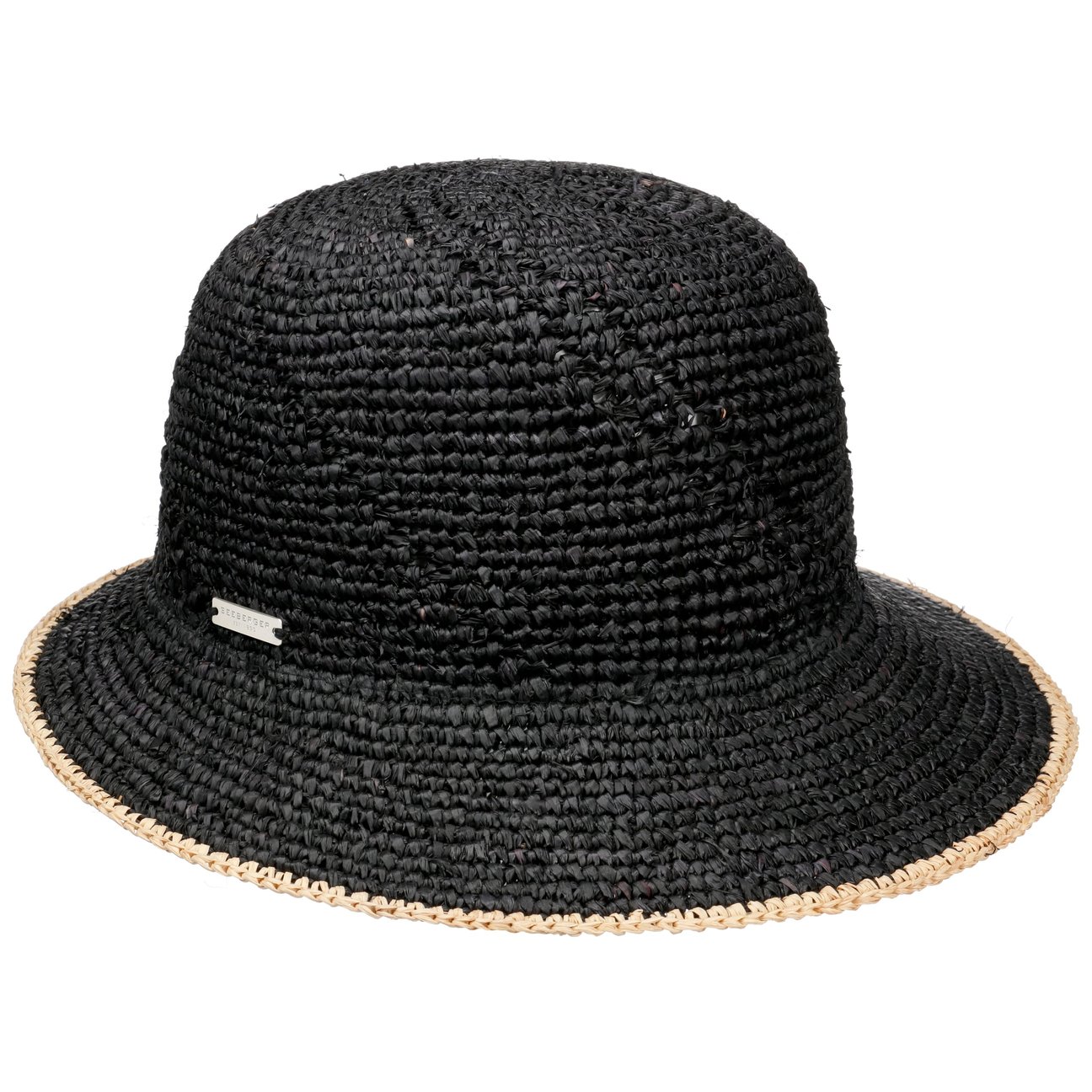 Seeberger Women's Black Jalima Raffia Straw Hat By
