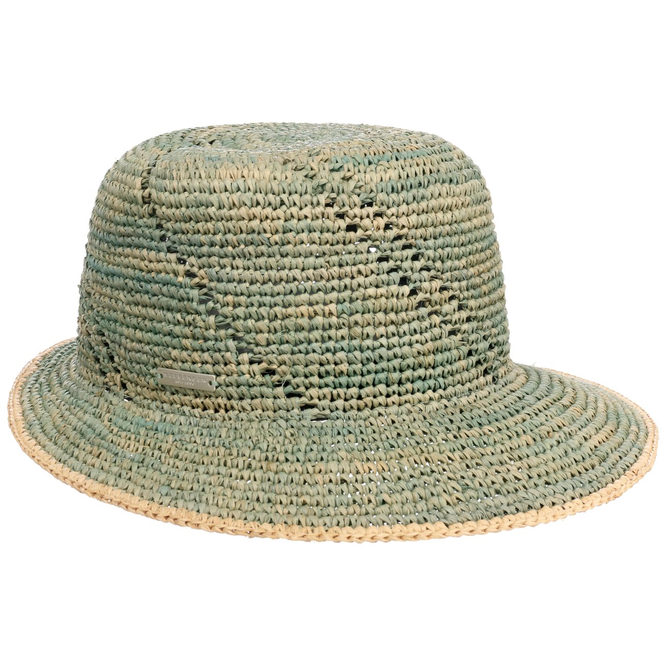 Seeberger Women's Mint Green Jalima Raffia Straw Hat By