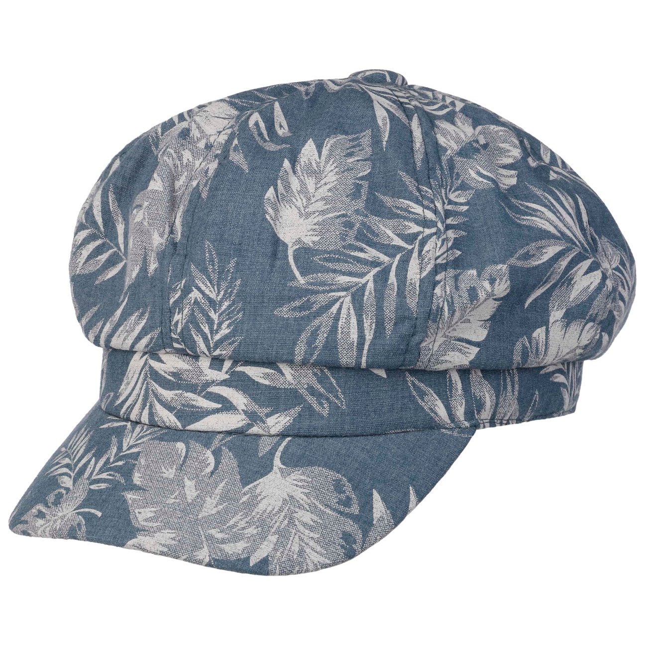 Lipodo Girls Denim Allover Leaves Newsboy Cap By