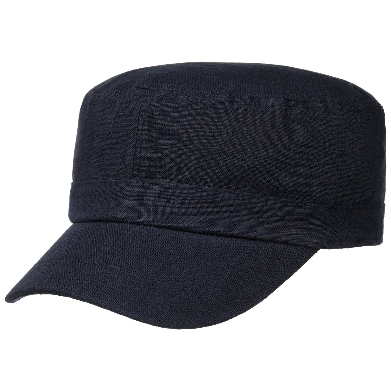 Lipodo Unisex Navy Linen Army Cap By