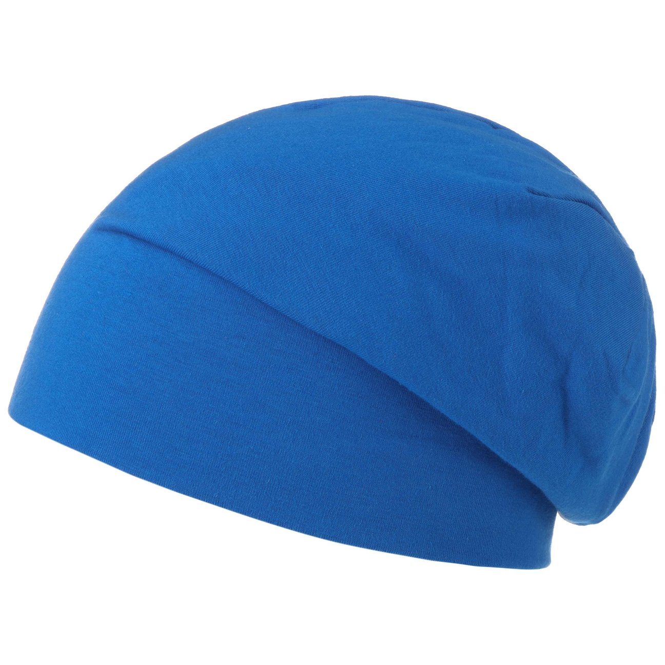 Hatshopping.co.uk Women's Royal-Blue Flashy Oversize Beanie Hat
