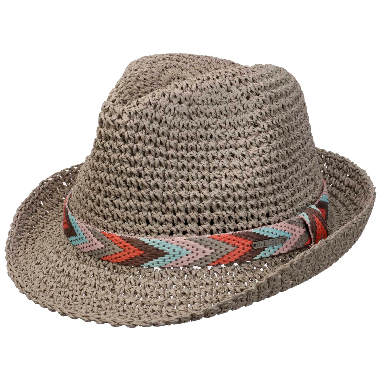 Chillouts Unisex Grey Medellin Crushable Straw Hat By