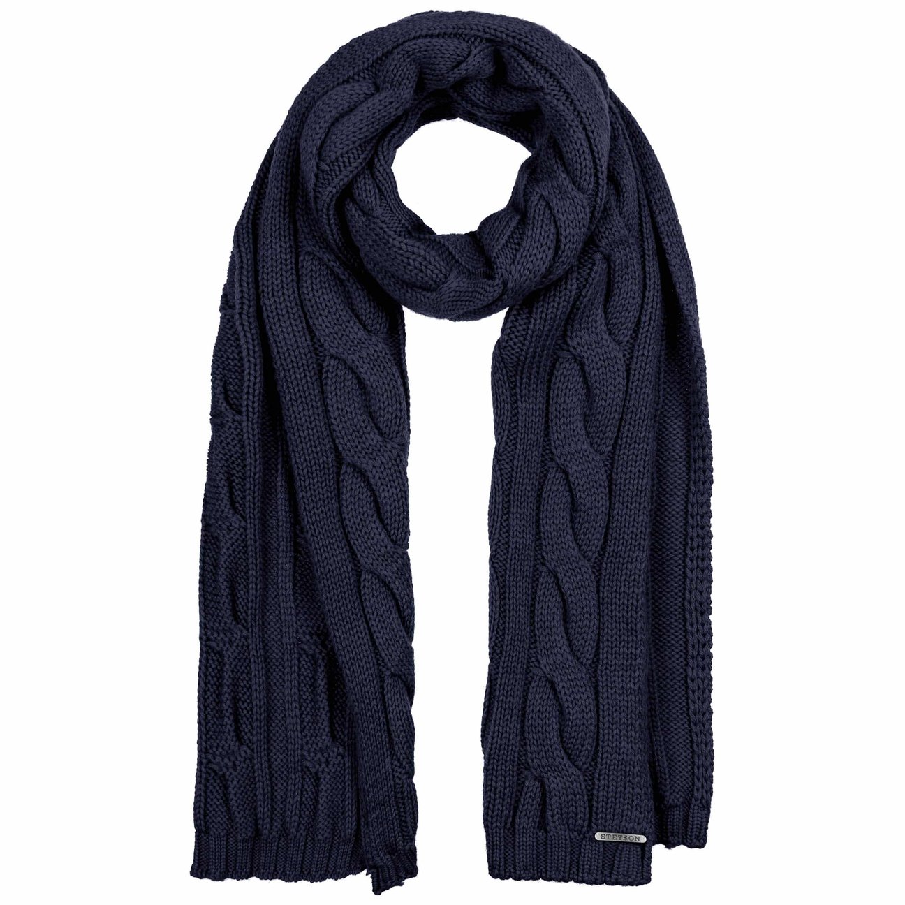 Stetson Women's Navy Lumberton Virgin Wool Scarf By