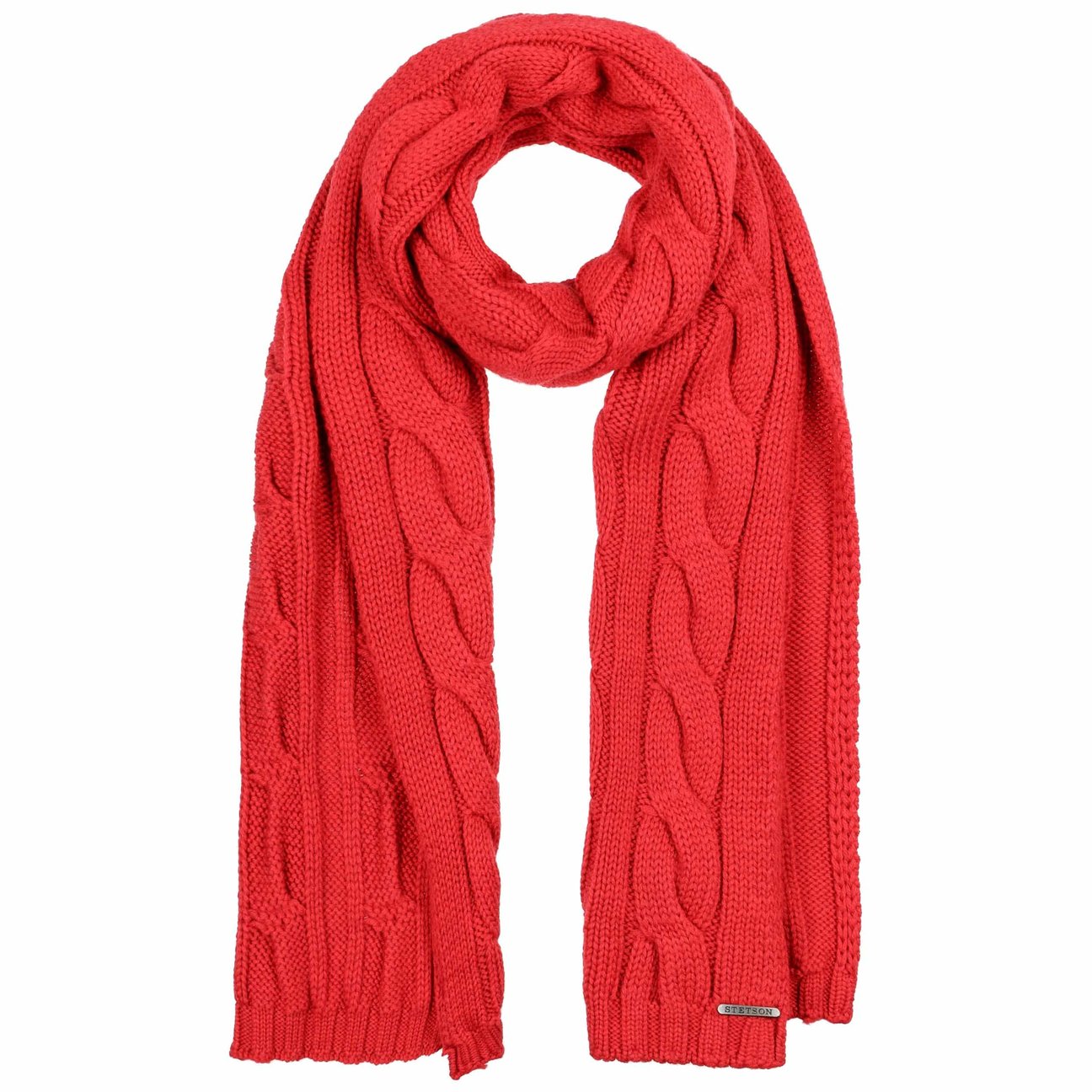 Stetson Women's Red Lumberton Virgin Wool Scarf By