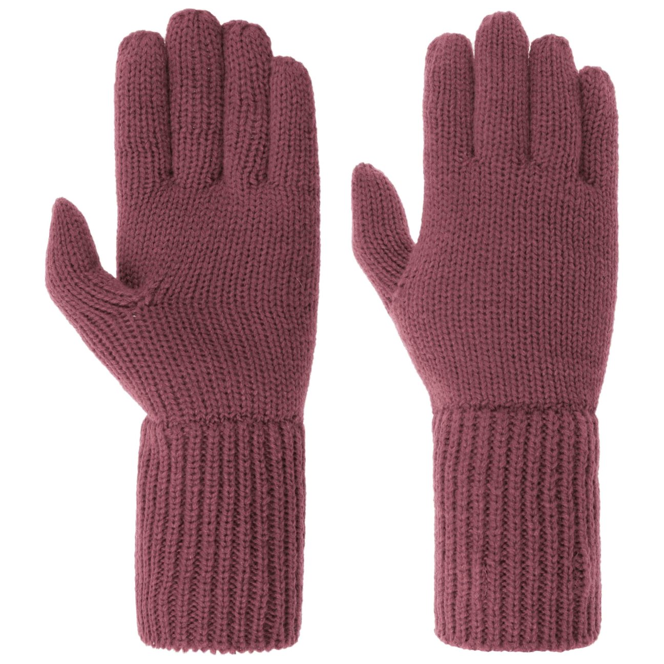 Seeberger Women's Lilac Fine Knit Full-Fingered Gloves By