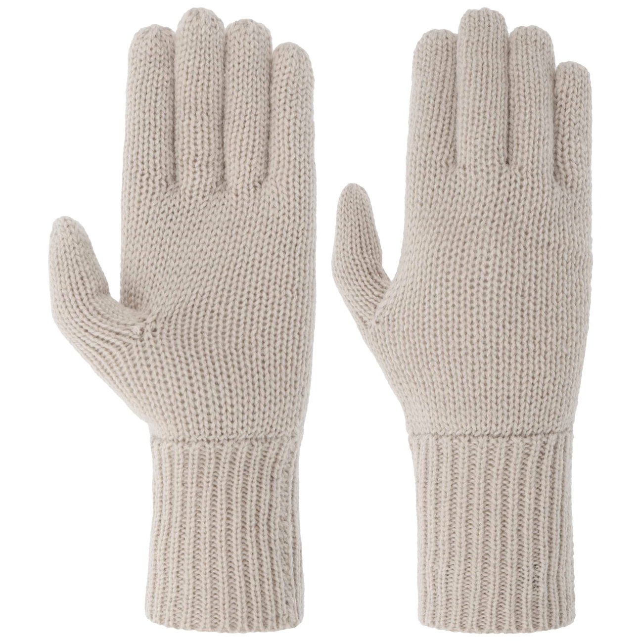 Seeberger Women's Oatmeal Fine Knit Full-Fingered Gloves By