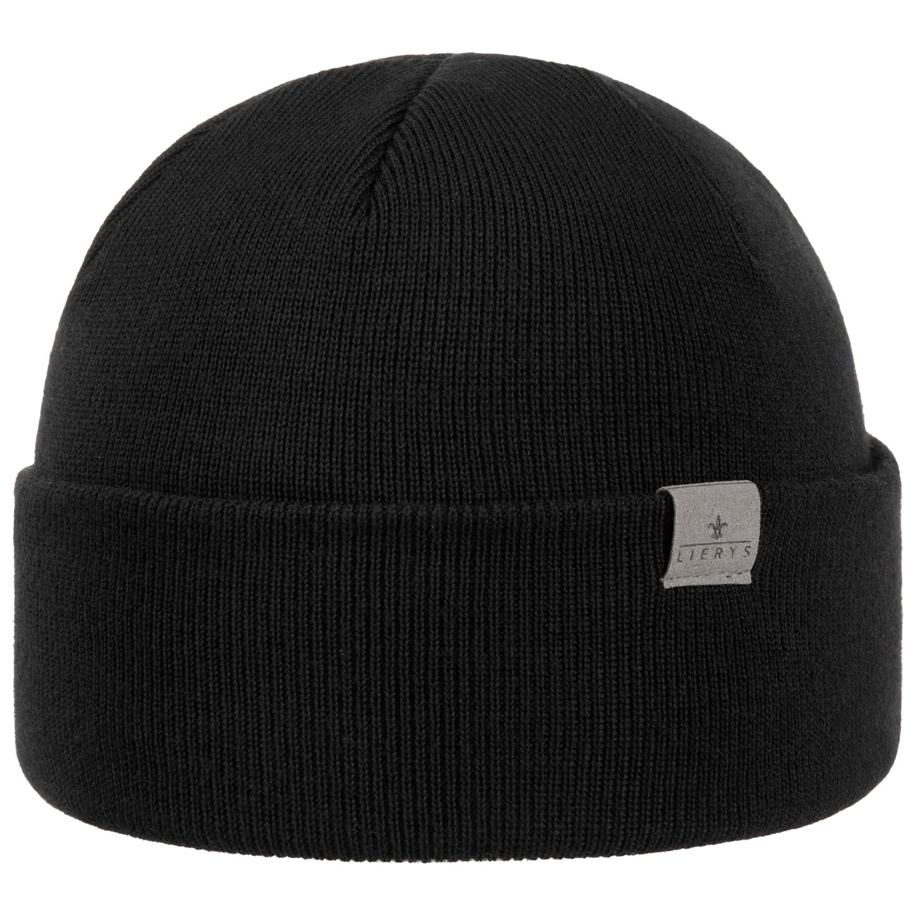 Lierys Women's Black Merino Fine Knit Docker Hat By