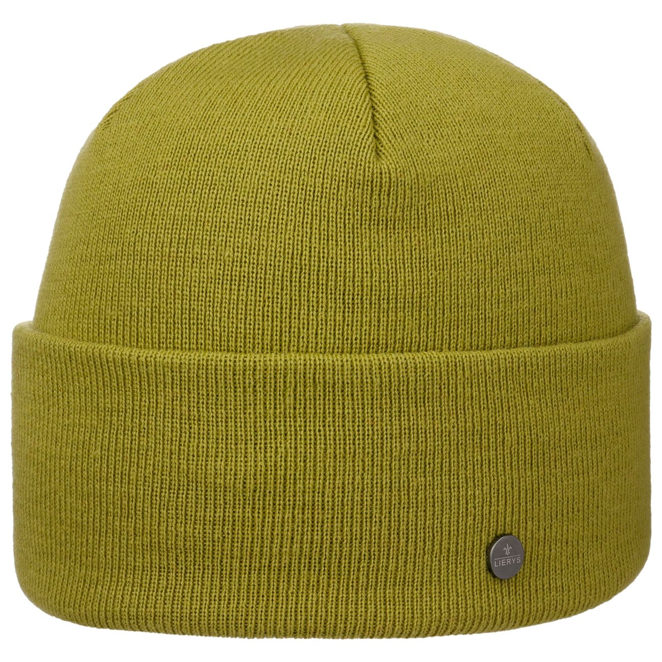Lierys Women's Light Green Fine Merino Colour Knit Hat With Cuff By