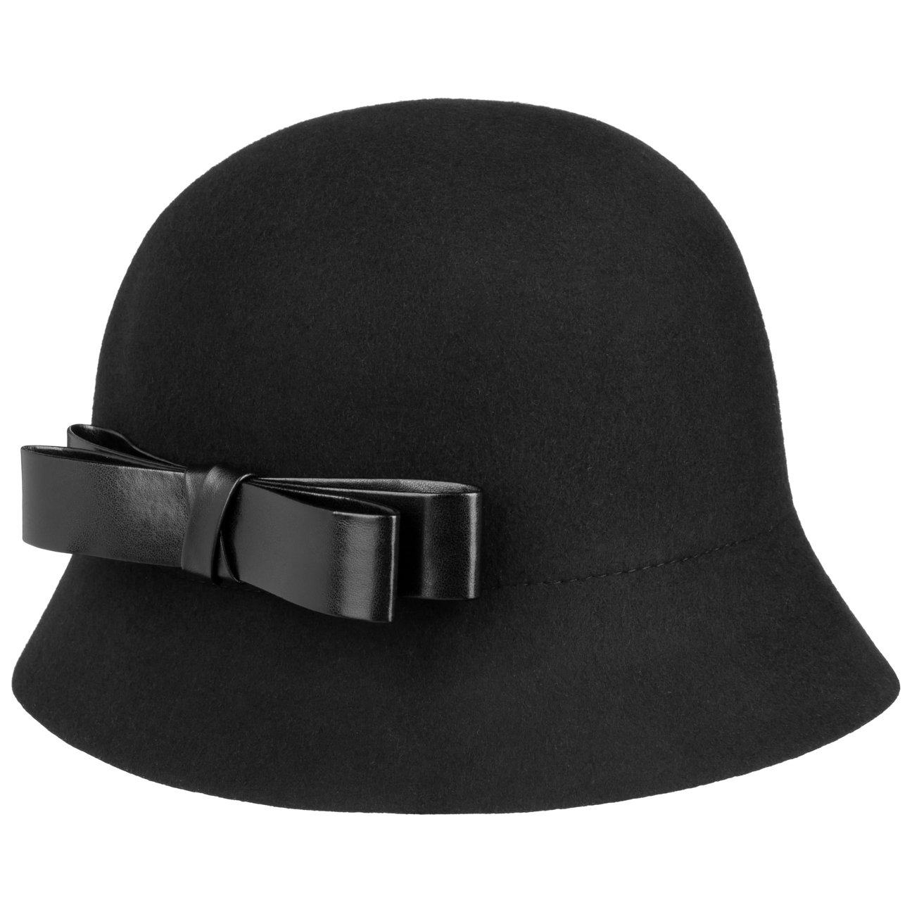 Lierys Women's Black Lianda Cloche Wool Felt Hat By