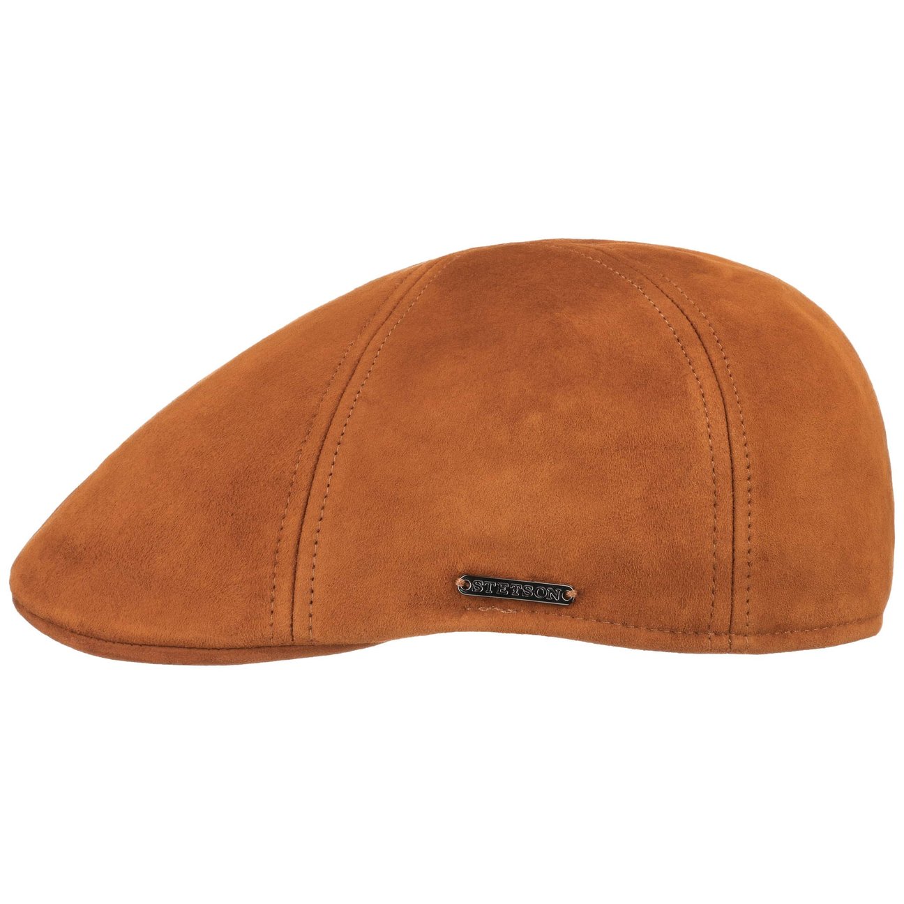 Stetson Cognac Texas Goat Suede Flat Cap By