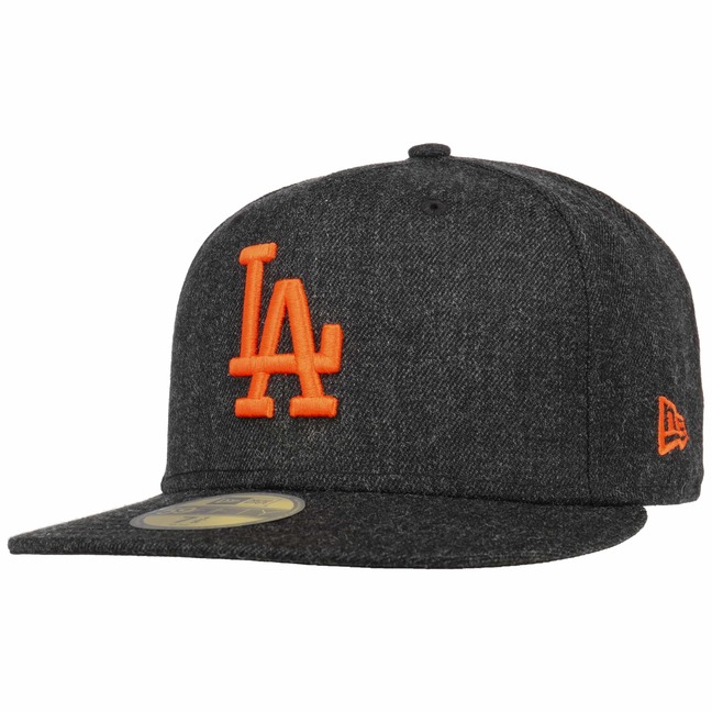 black and orange dodgers hat