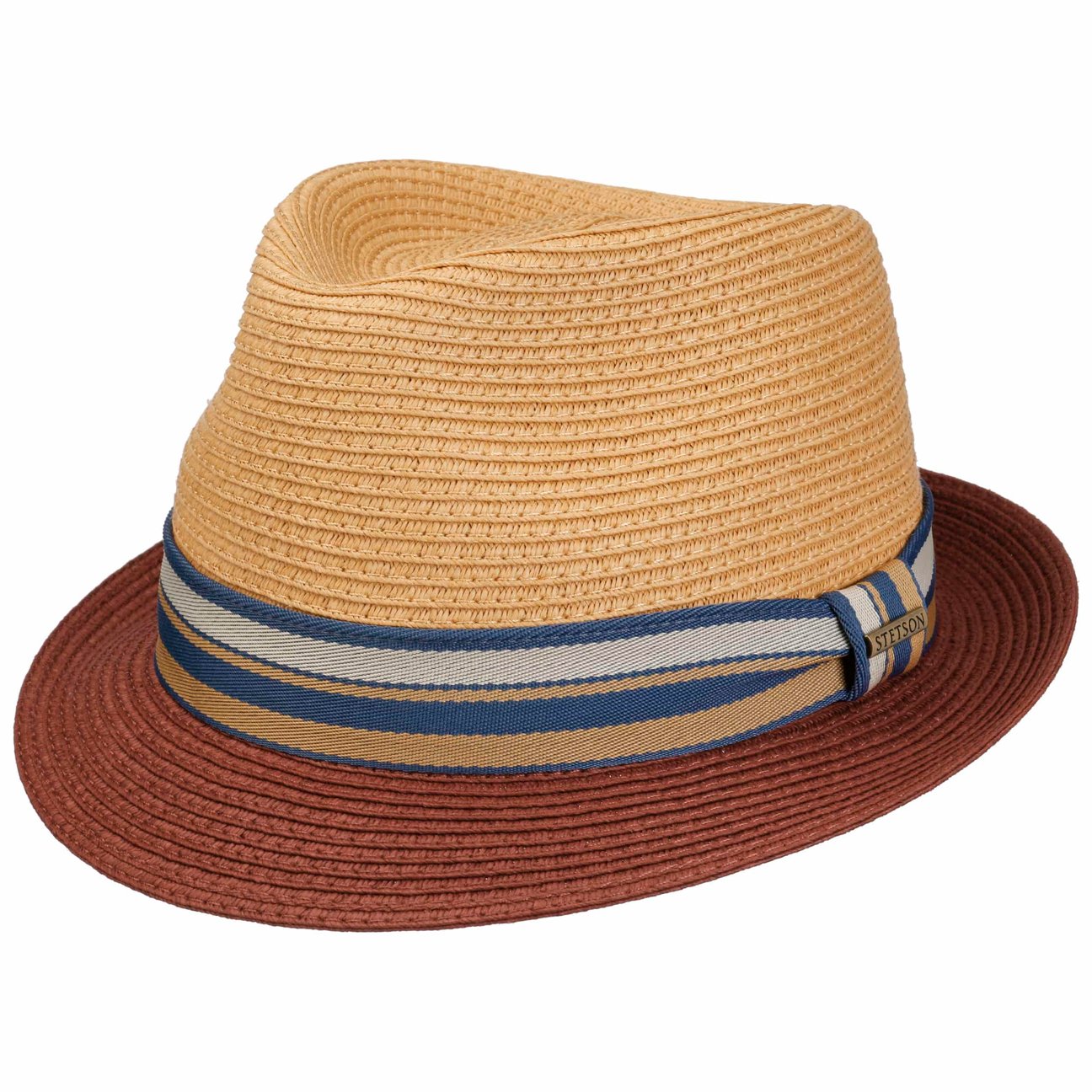 Stetson Unisex Nature-Red Licano Toyo Trilby Straw Hat By