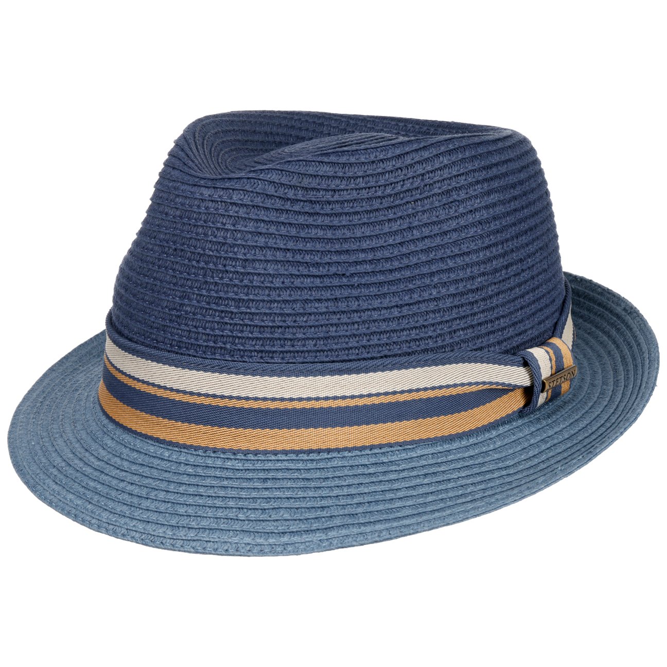 Stetson Unisex Blue Licano Toyo Trilby Straw Hat By