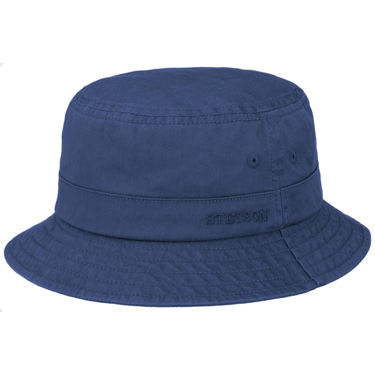 Stetson Unisex Navy Twill Bucket Hat With Uv Protection By