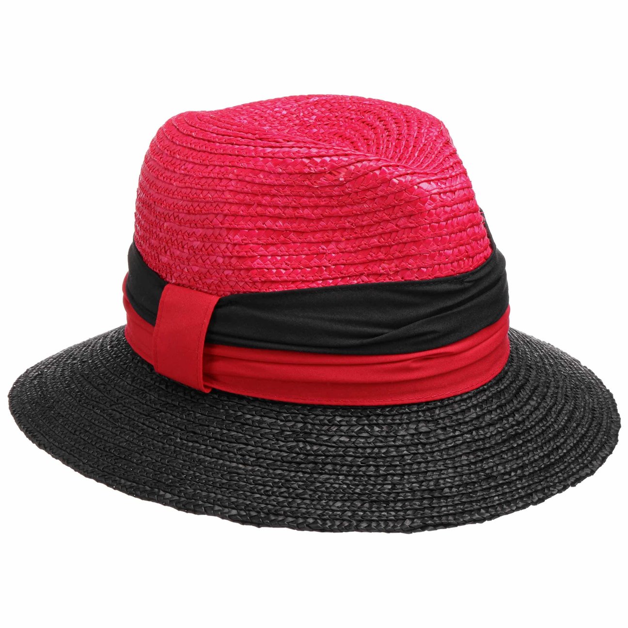 Mcburn Women's Red-Black Karla Twotone Straw Hat By