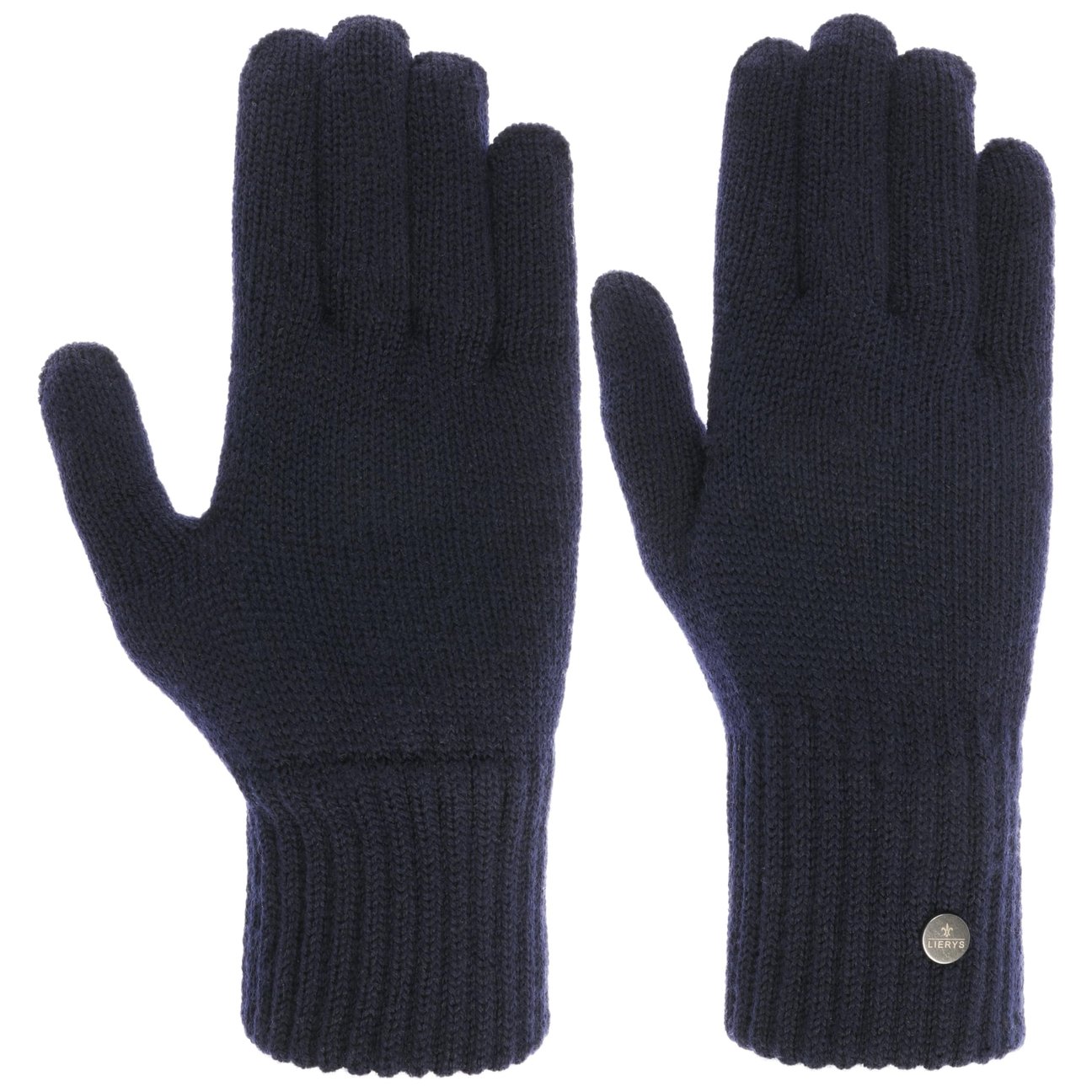Lierys Women's Navy Merino Men´S Gloves By