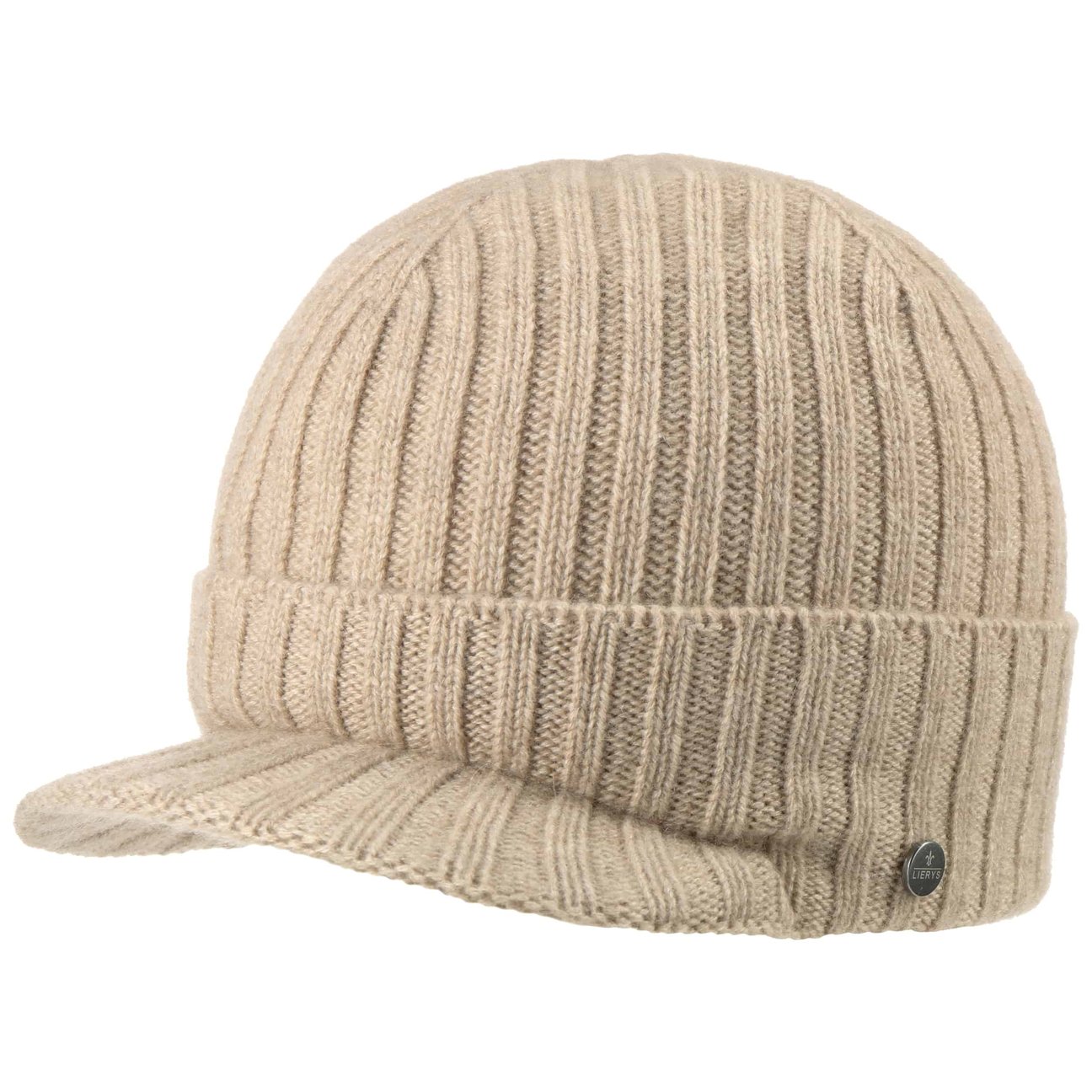 Lierys Women's Beige Cashmere Beanie With Peak By