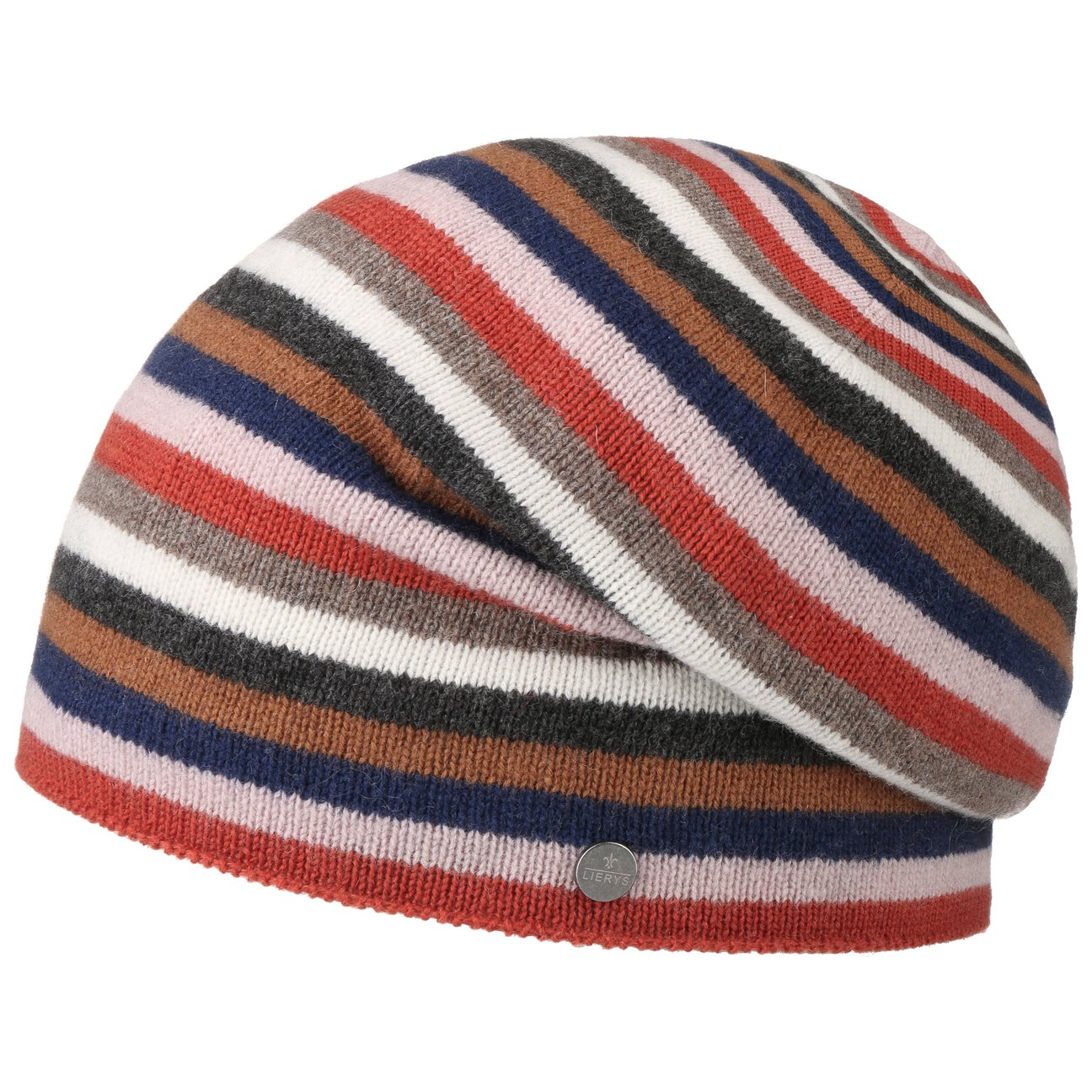 Lierys Women's Mixed Colours Merino Stripes Cashmere Beanie By