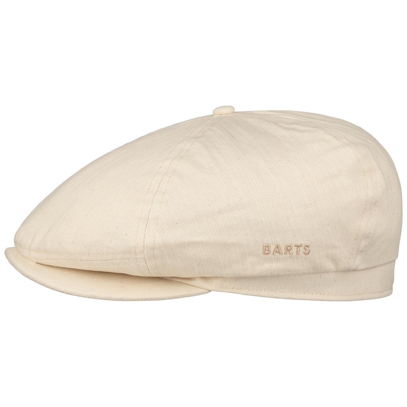 Barts Men's Cream White Mélange Jamaica Flat Cap By