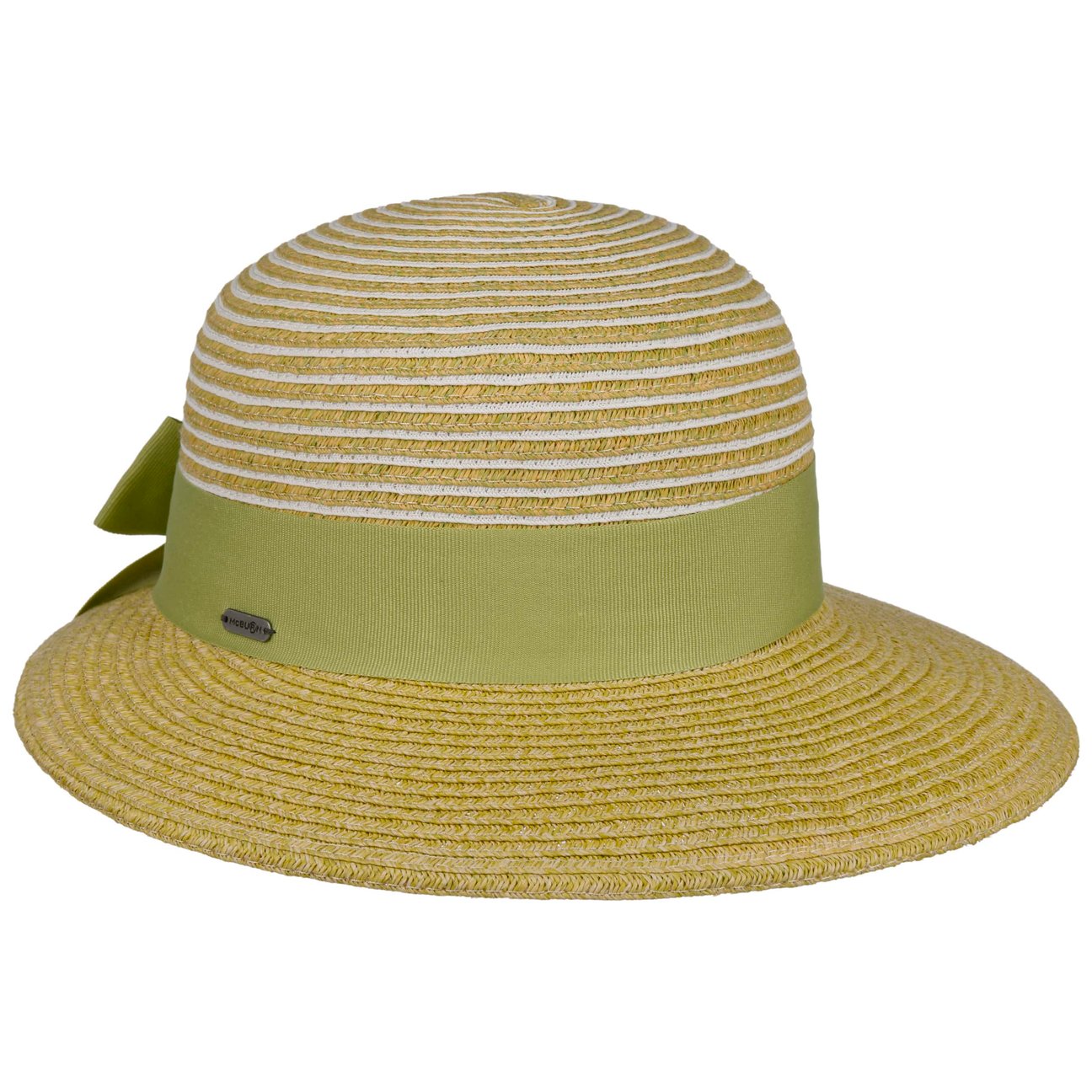 Mcburn Women's Green Tusali Twotone Straw Hat By