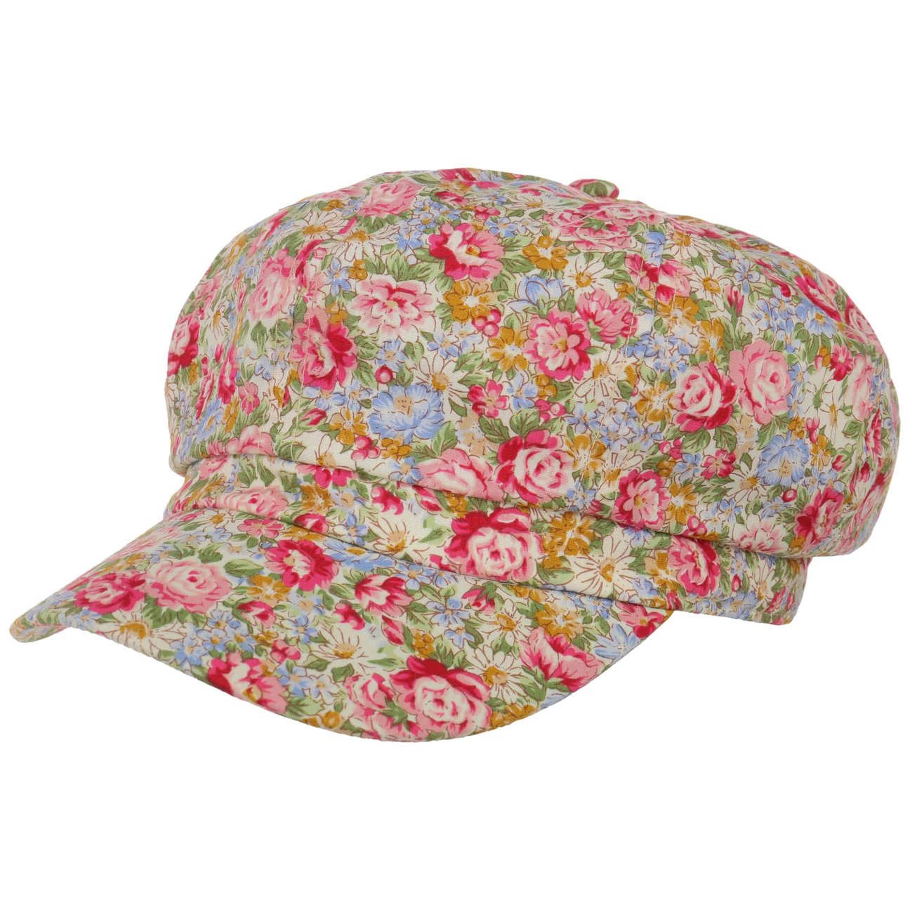 Lipodo Unisex Kids Green Little Flowers Newsboy Cap By