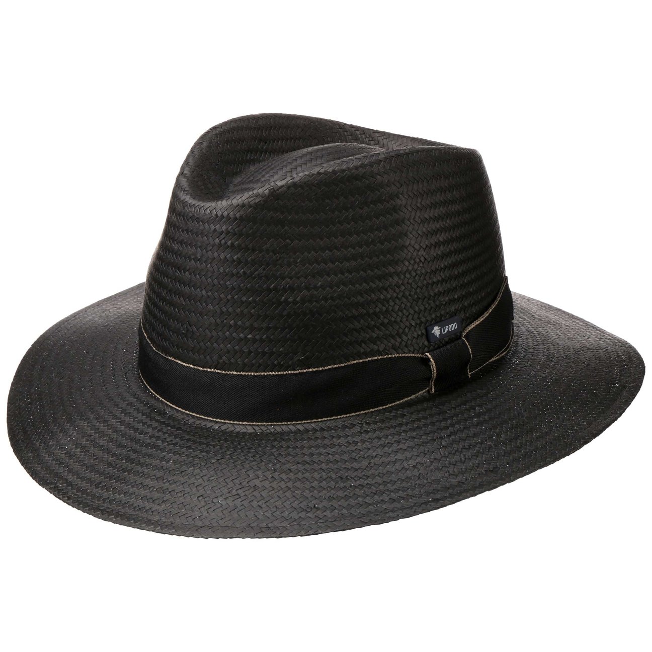 Lipodo Women's Black Traveller Straw Hat By