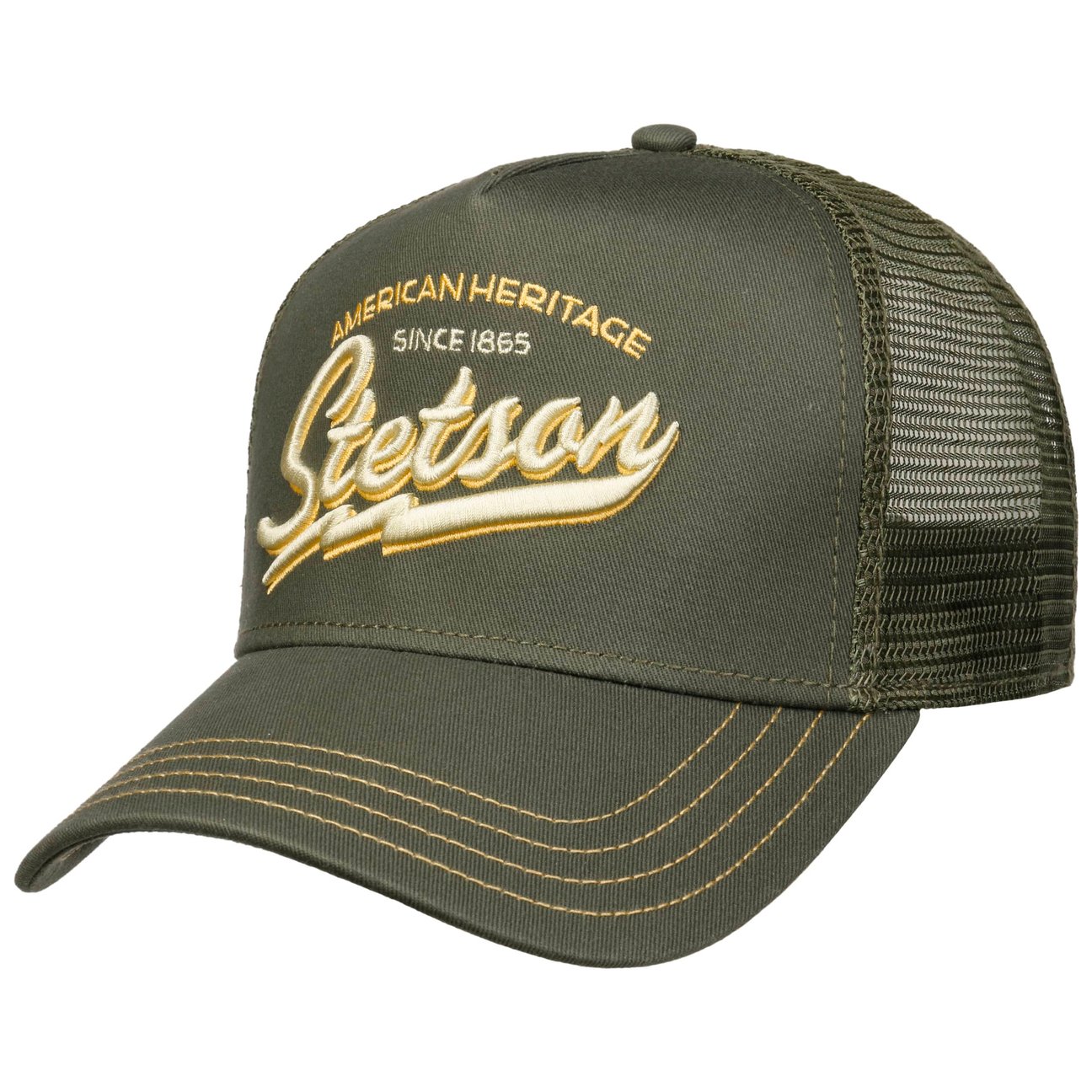 Stetson Unisex Olive Since 1865 Trucker Cap By
