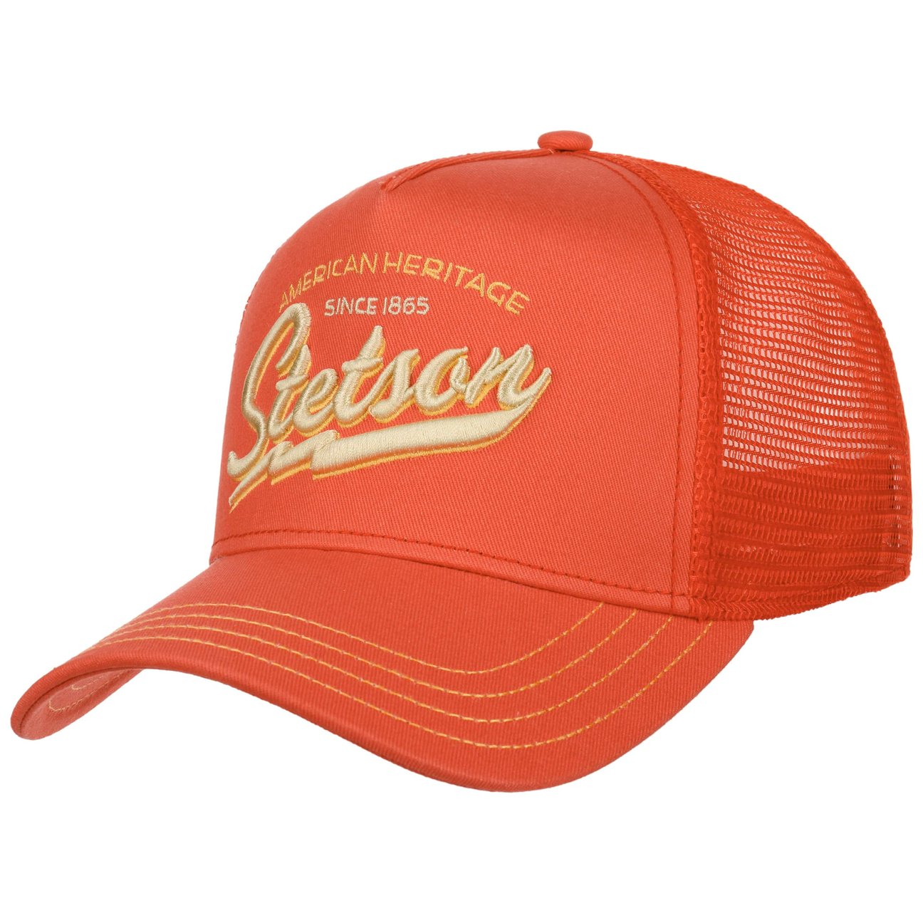 Stetson Unisex Coral Since 1865 Trucker Cap By