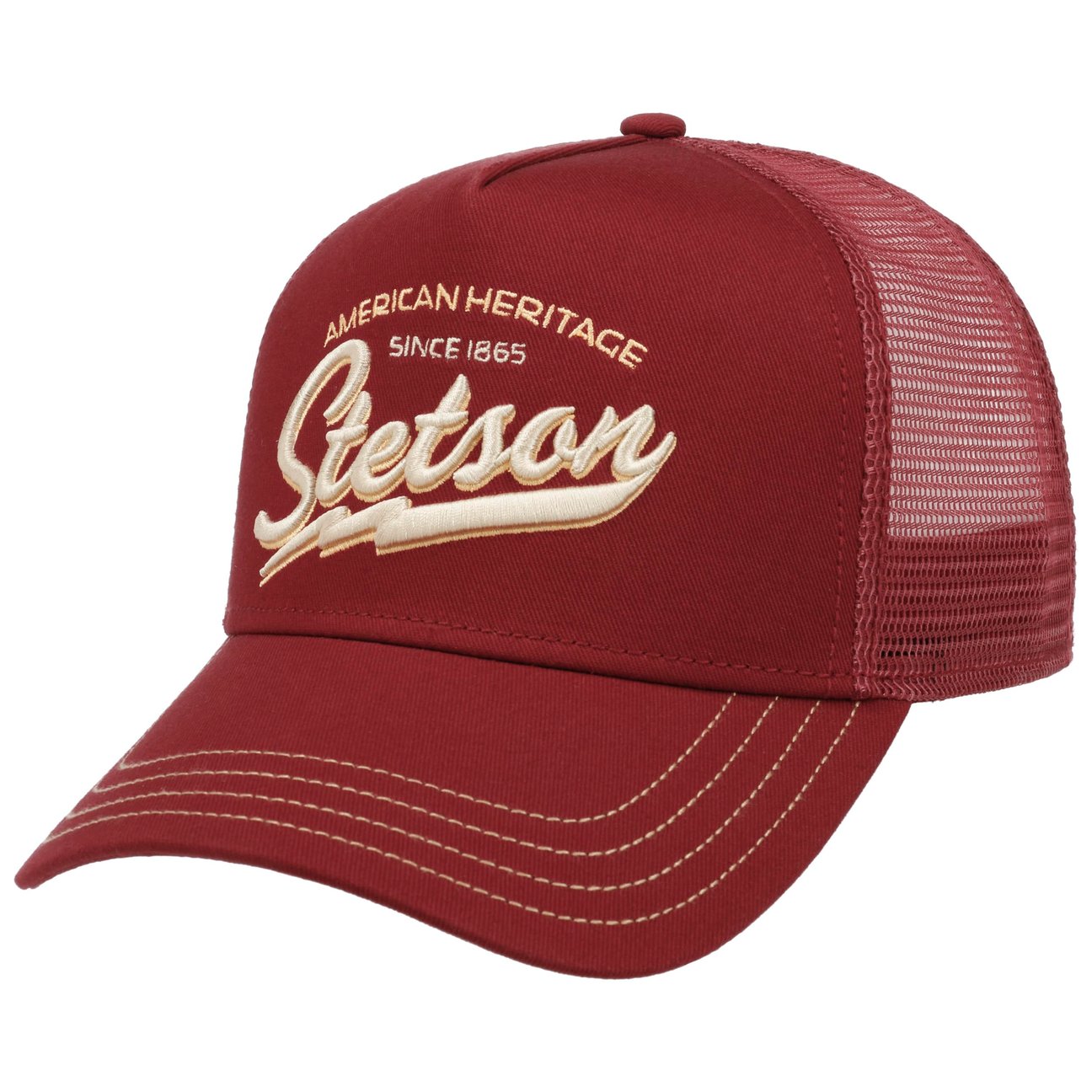 Stetson Unisex Bordeaux Since 1865 Trucker Cap By
