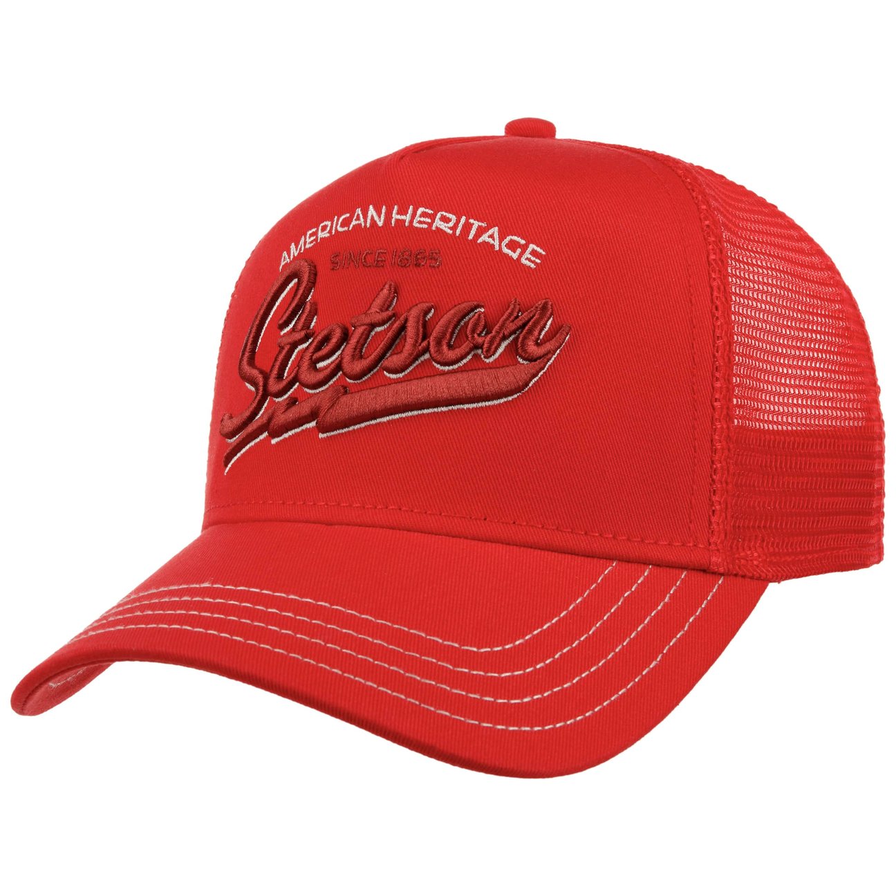 Stetson Unisex Red Since 1865 Trucker Cap By