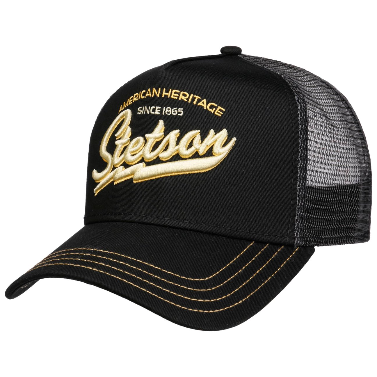 Stetson Unisex Black Since 1865 Trucker Cap By
