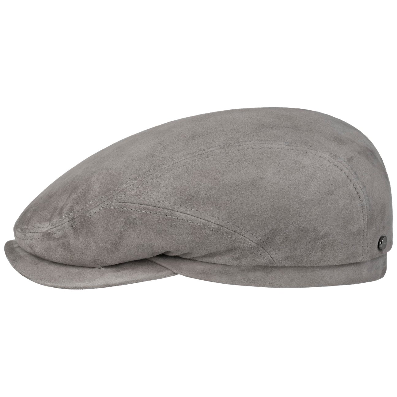 Stetson Grey Goat Suede Flat Cap By