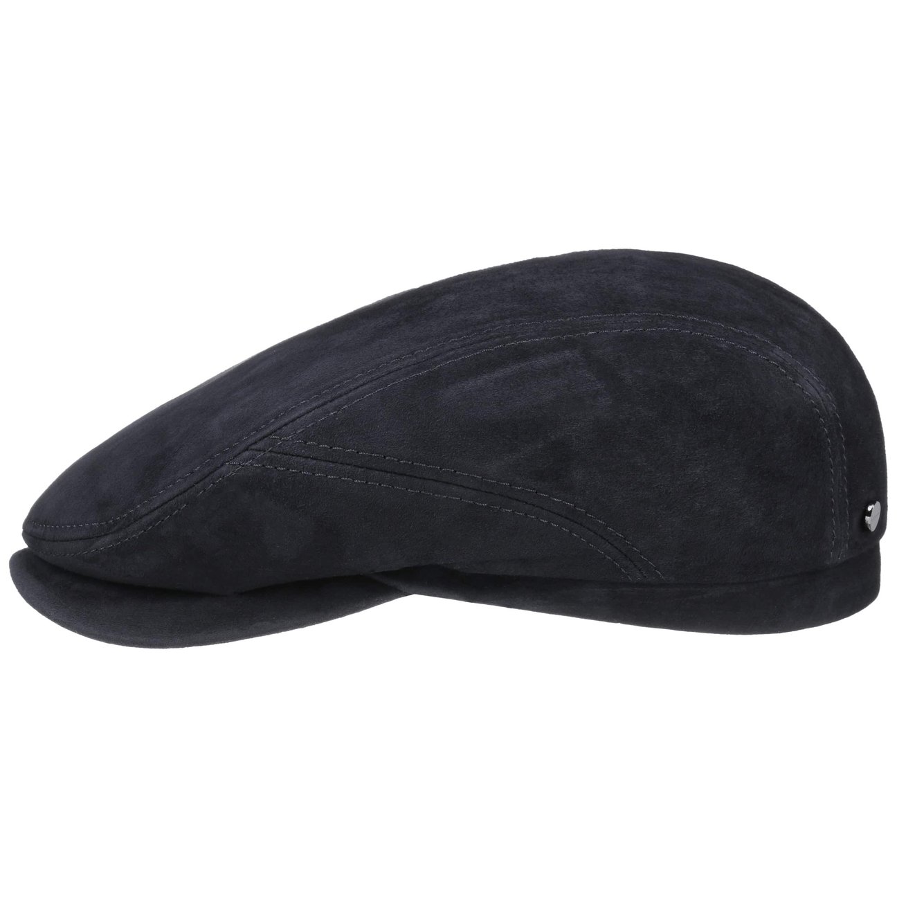 Stetson Navy Goat Suede Flat Cap By