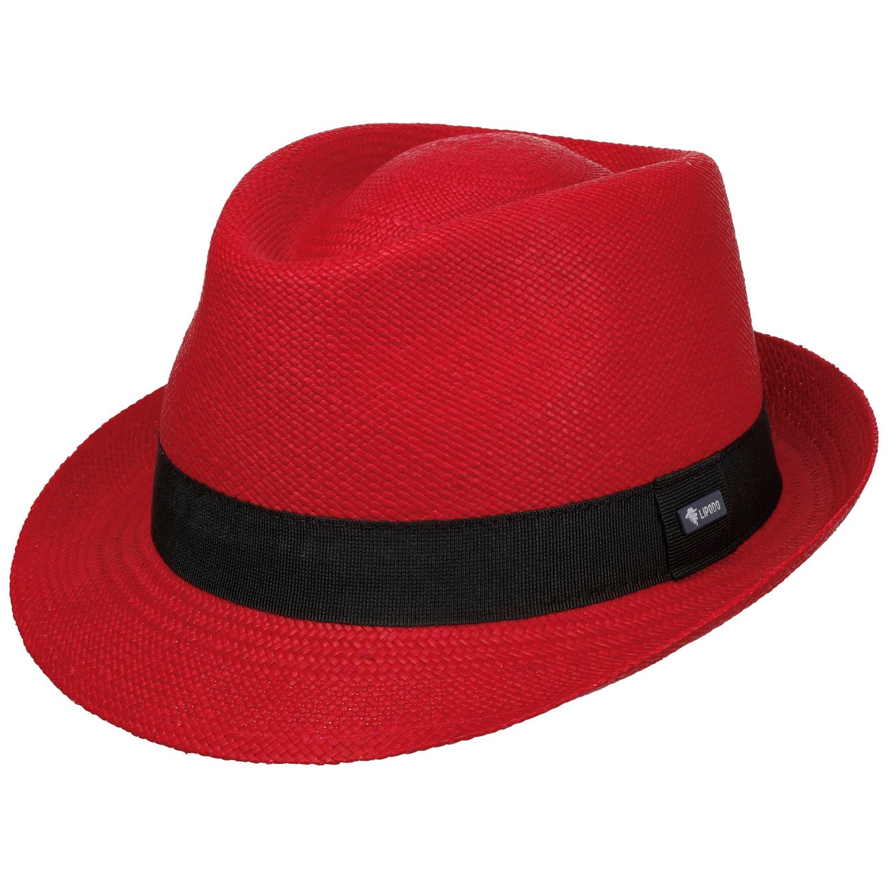 Lipodo Women's Red Jaston Trilby Panama Hat By