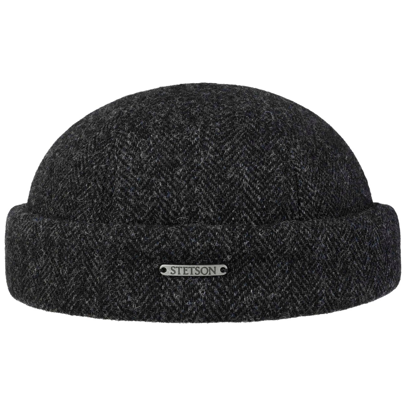 Stetson Men's Anthracite Lavoy Herringbone Wool Docker Hat By