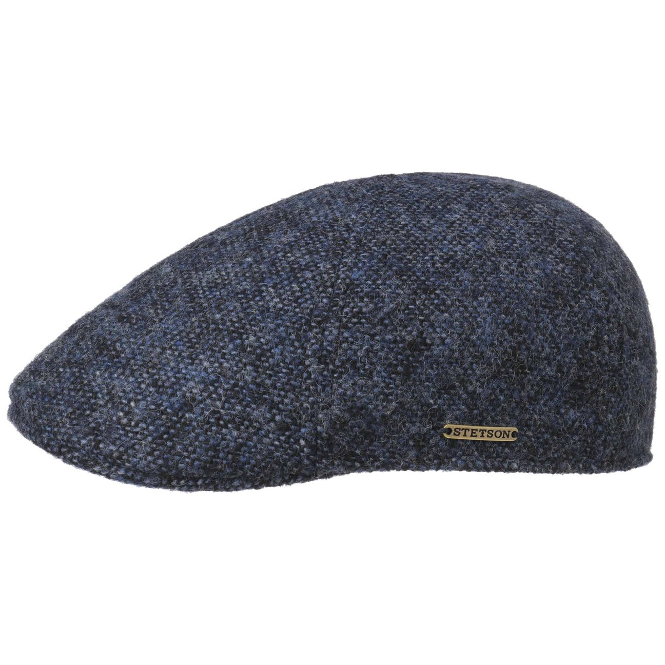 Stetson Navy Texas Donegal Wool Flat Cap By