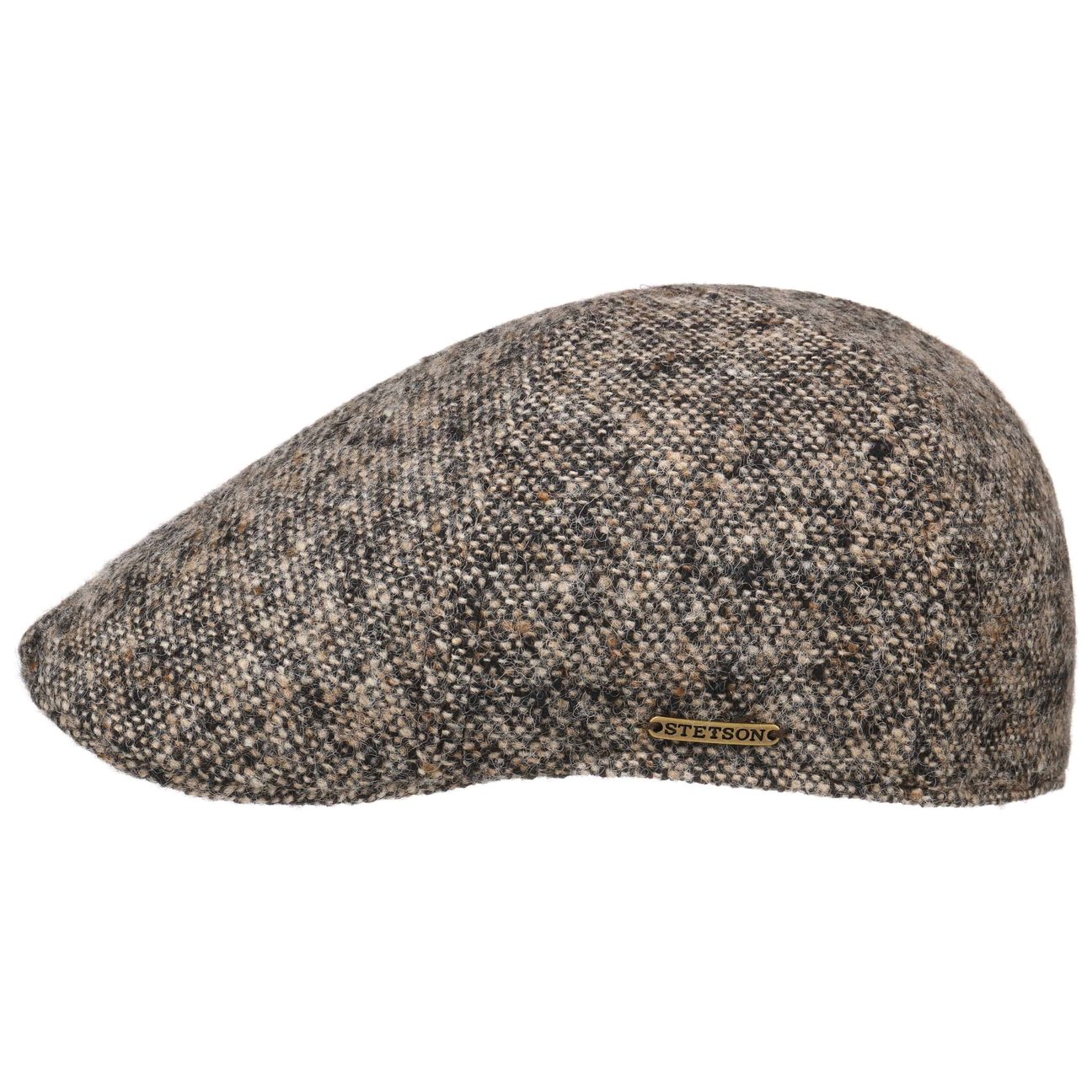 Stetson Beige-Mottled Texas Donegal Wool Flat Cap By