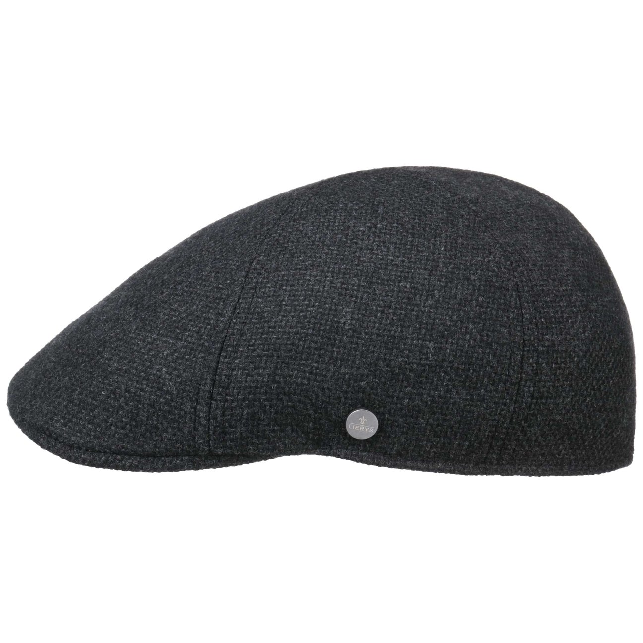 Lierys Anthracite Mackenzie Flat Cap With Cashmere By