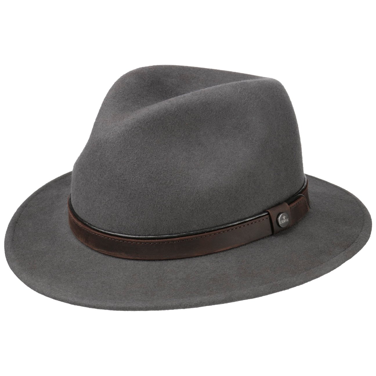 Lierys Women's Grey Sargent Traveller Wool Felt Hat By
