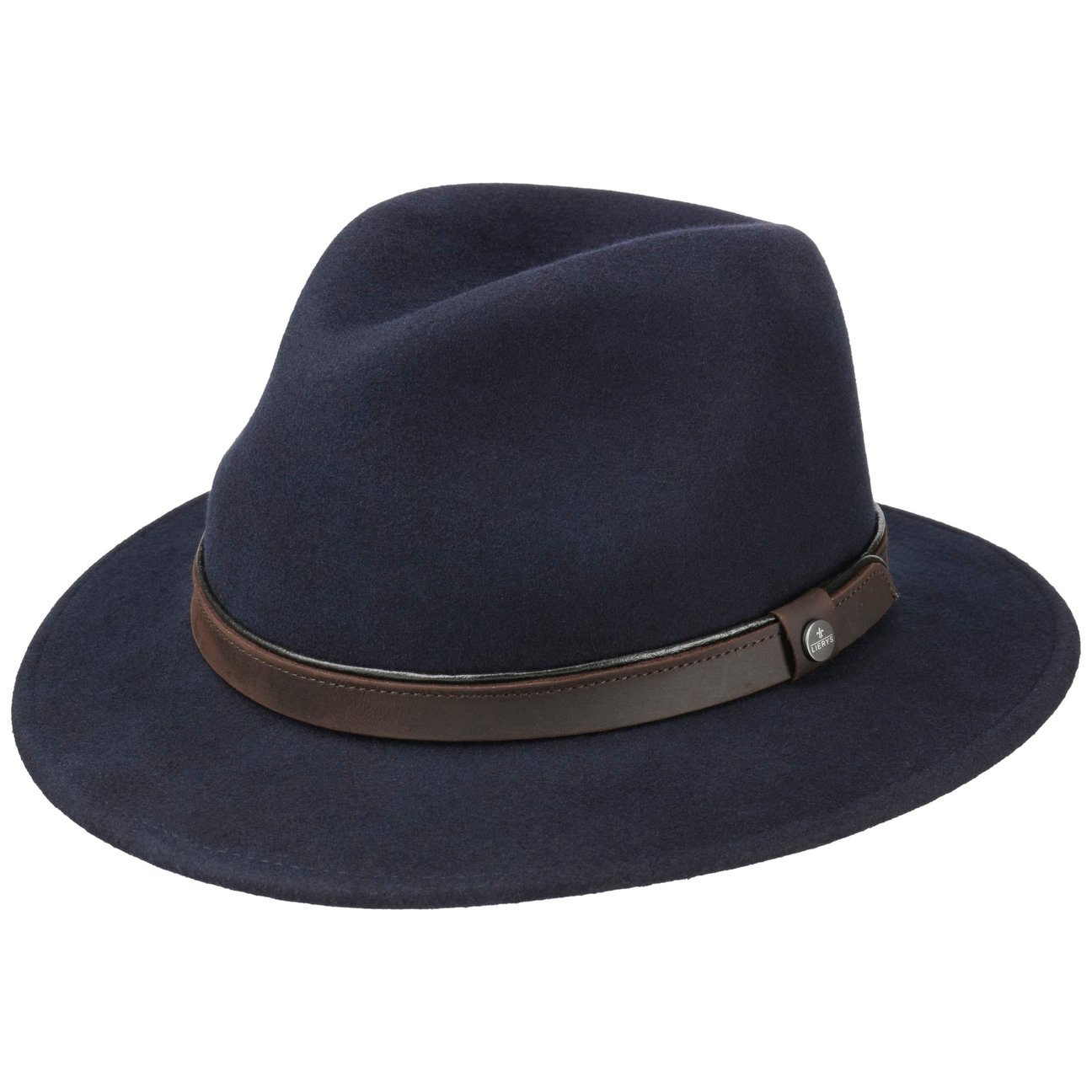Lierys Women's Navy Sargent Traveller Wool Felt Hat By