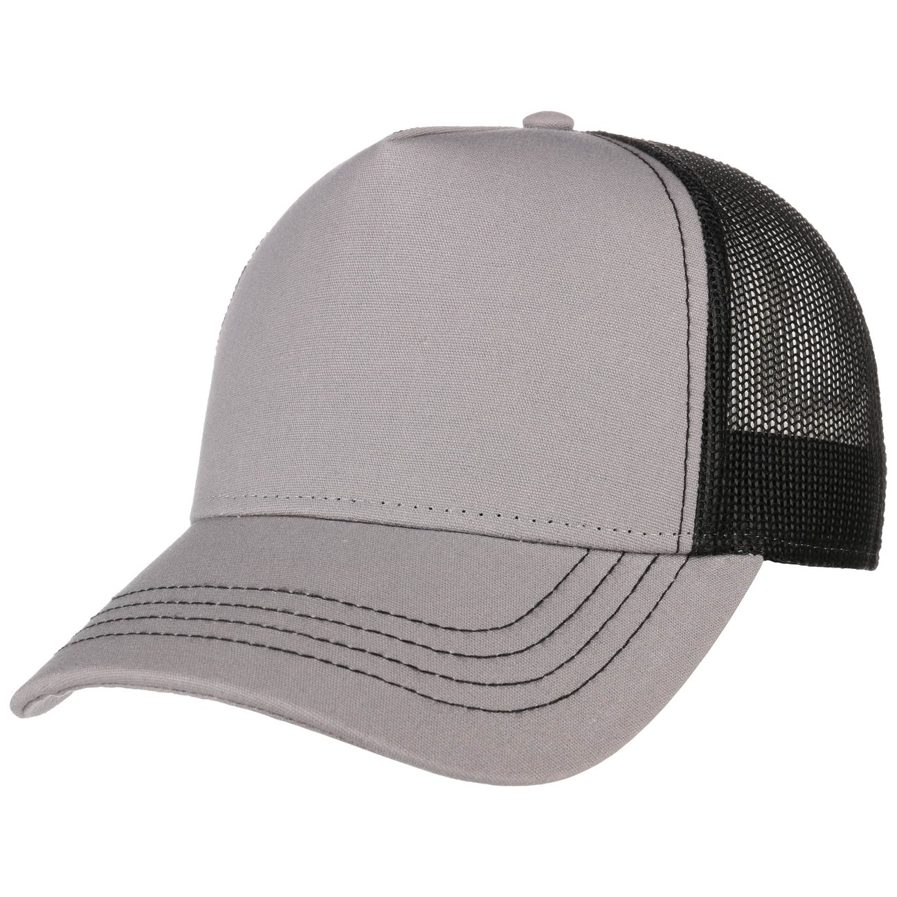 Hatshopping.co.uk Women's Grey-Black Rapper Canvas Trucker Cap