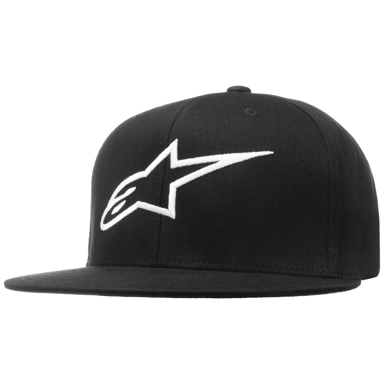 Alpinestars Black-White Ageless Flexfit Flat Brim Cap By Xxl (62-63 Cm)