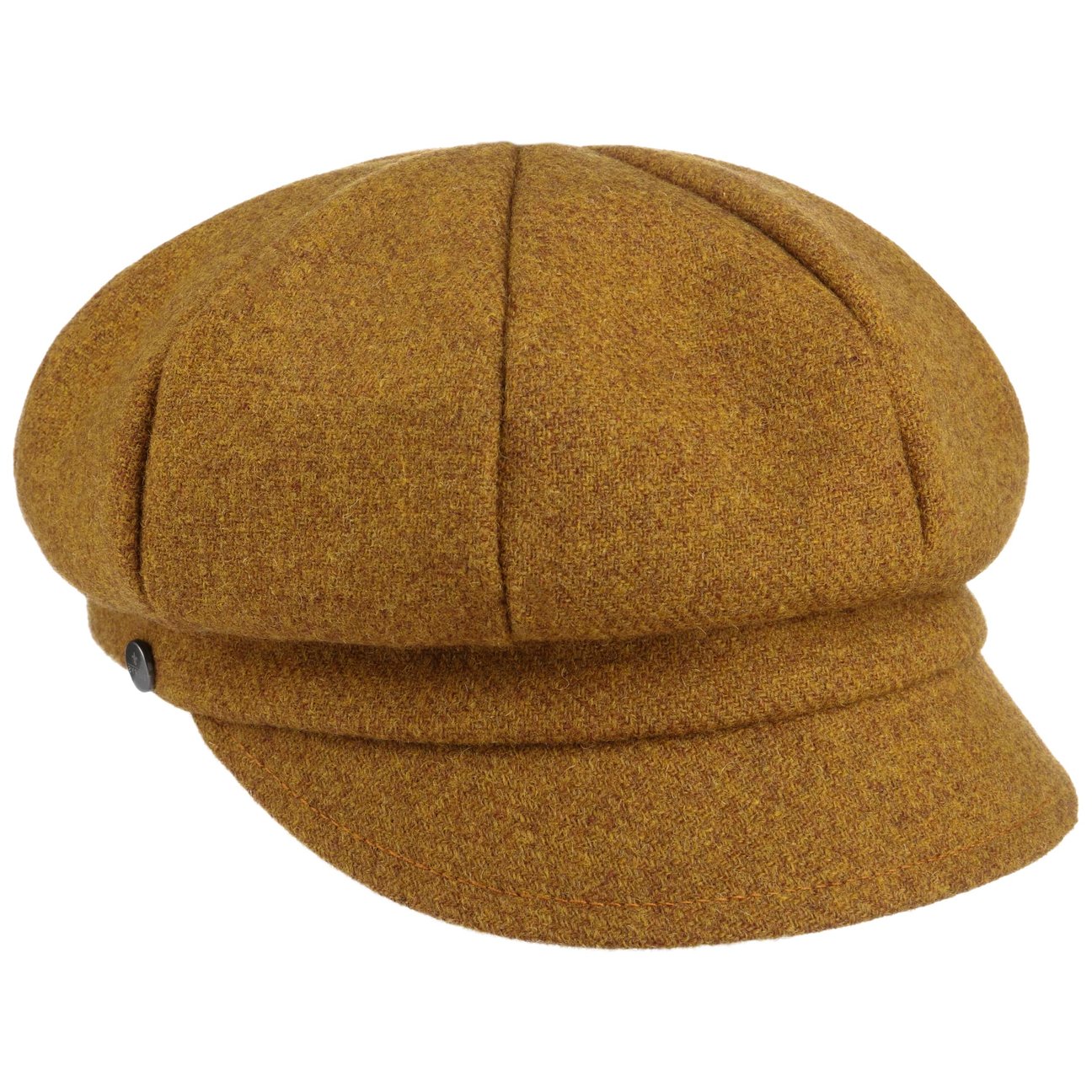 Lierys Girls Mustard Shetland Wool Newsboy Cap By