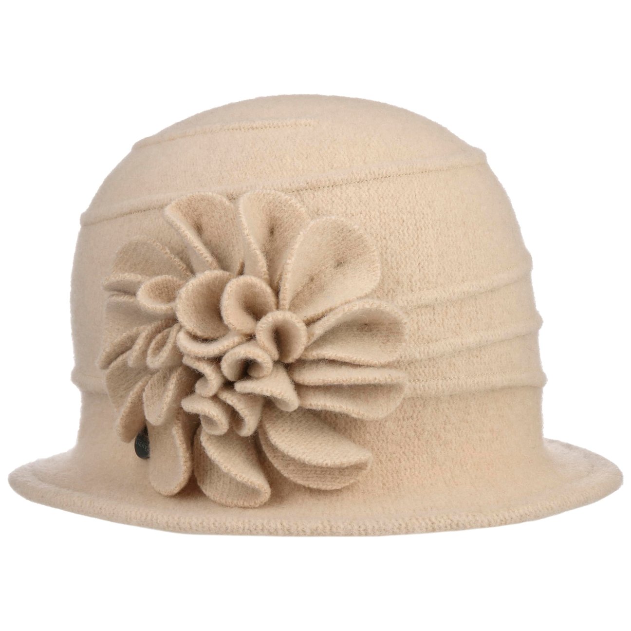 Lierys Women's Beige Romina Cloche Wool Hat By