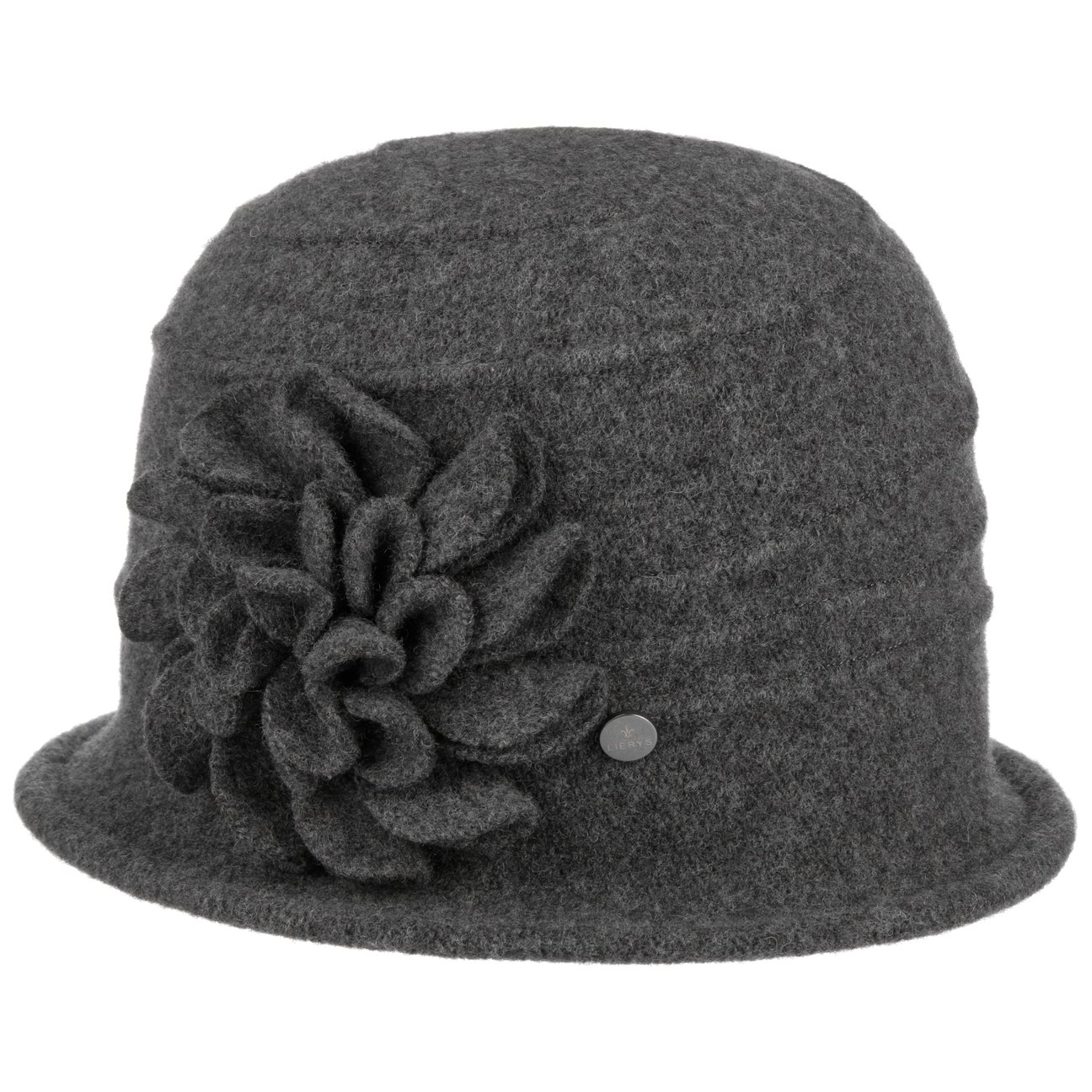 Lierys Women's Anthracite Romina Cloche Wool Hat By