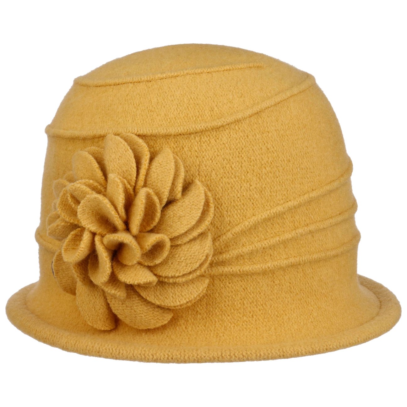Lierys Women's Mustard Romina Cloche Wool Hat By
